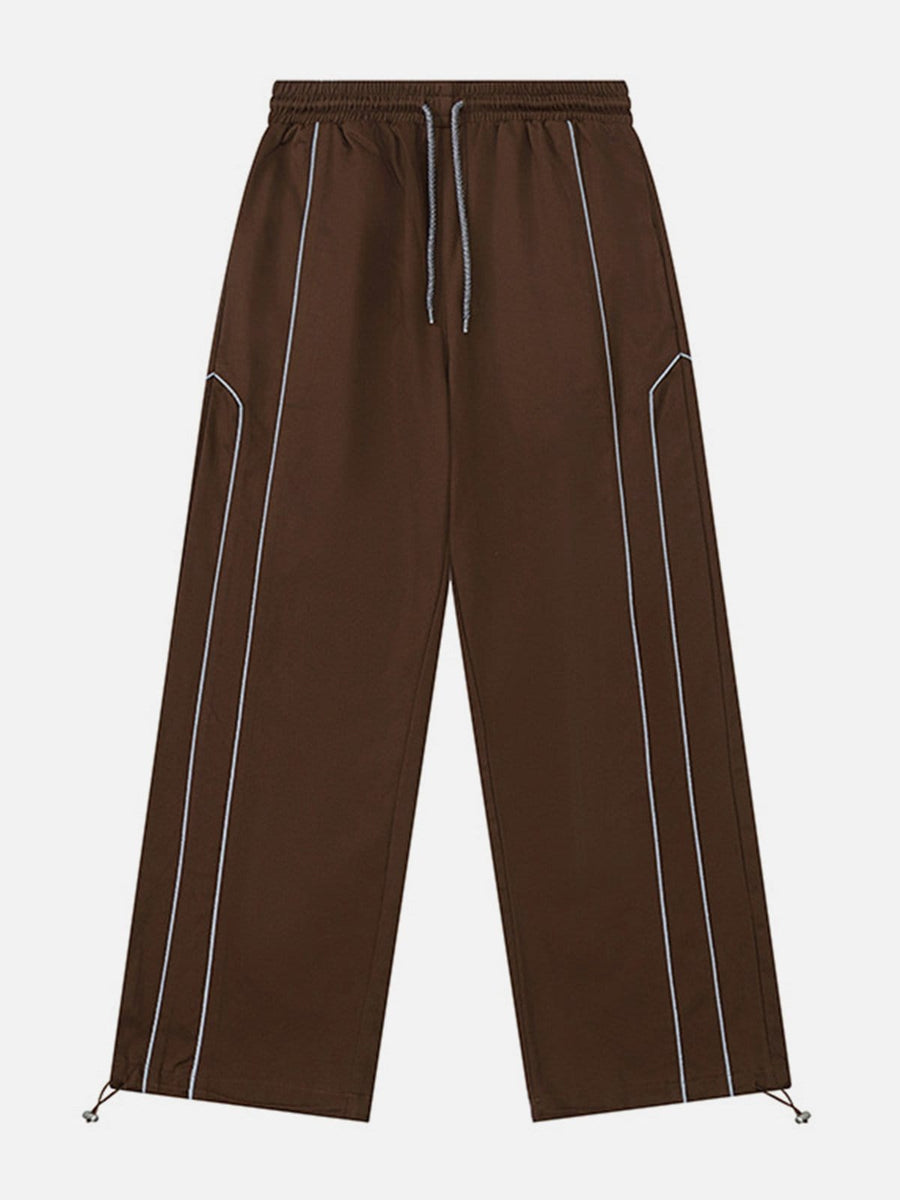 【NONCODE】(Unisex) ReusiaCargo String Pants evzosrz Mens Casual Ribbed Knit Pants Straight Lightweight