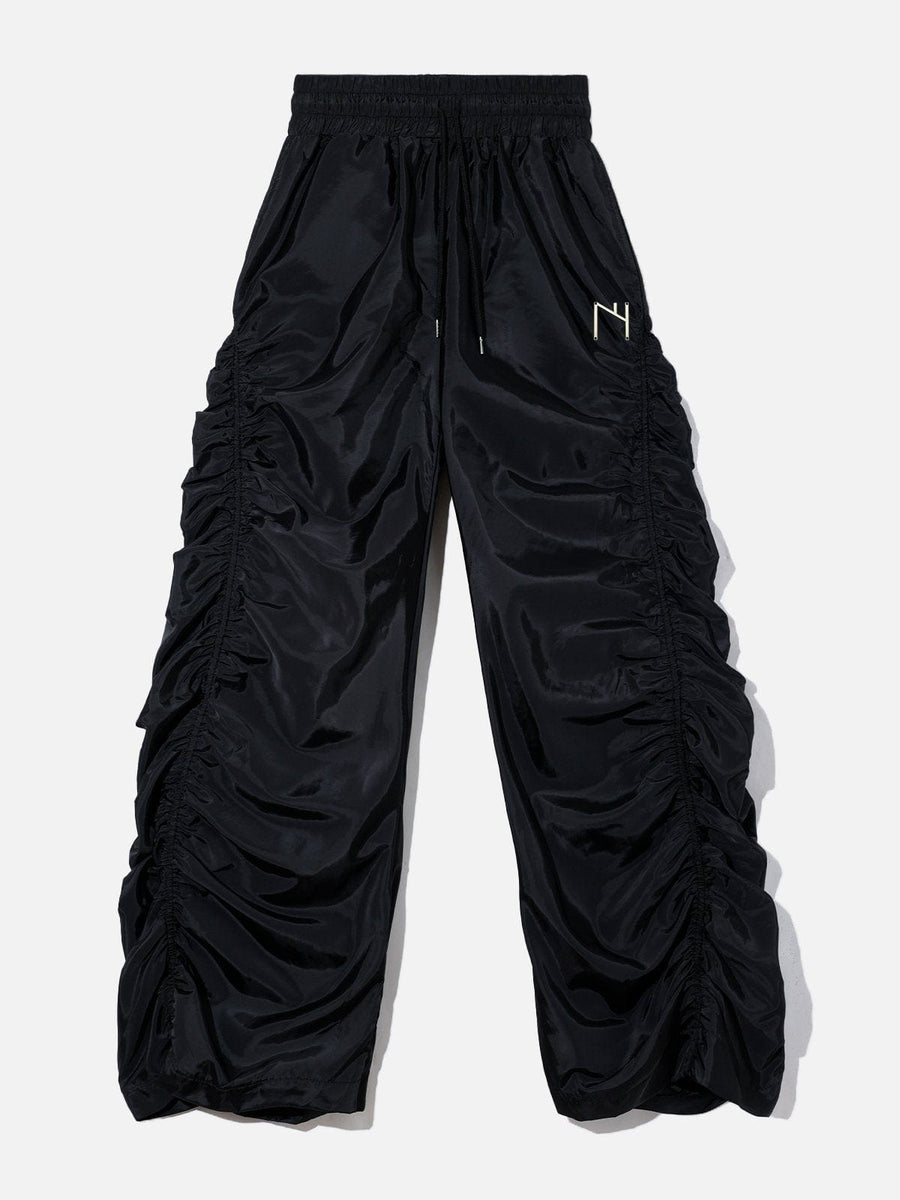 NEV Solid Reflective Strip Drawstring Pants