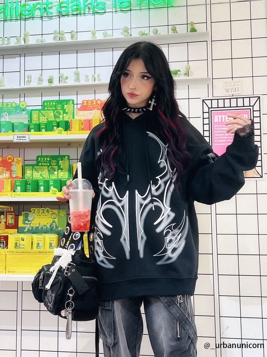 【CPGN STUDIO】23FW★ Vividness Raglan Hoodie NEV Blurring Print Hoodie – nevstudio