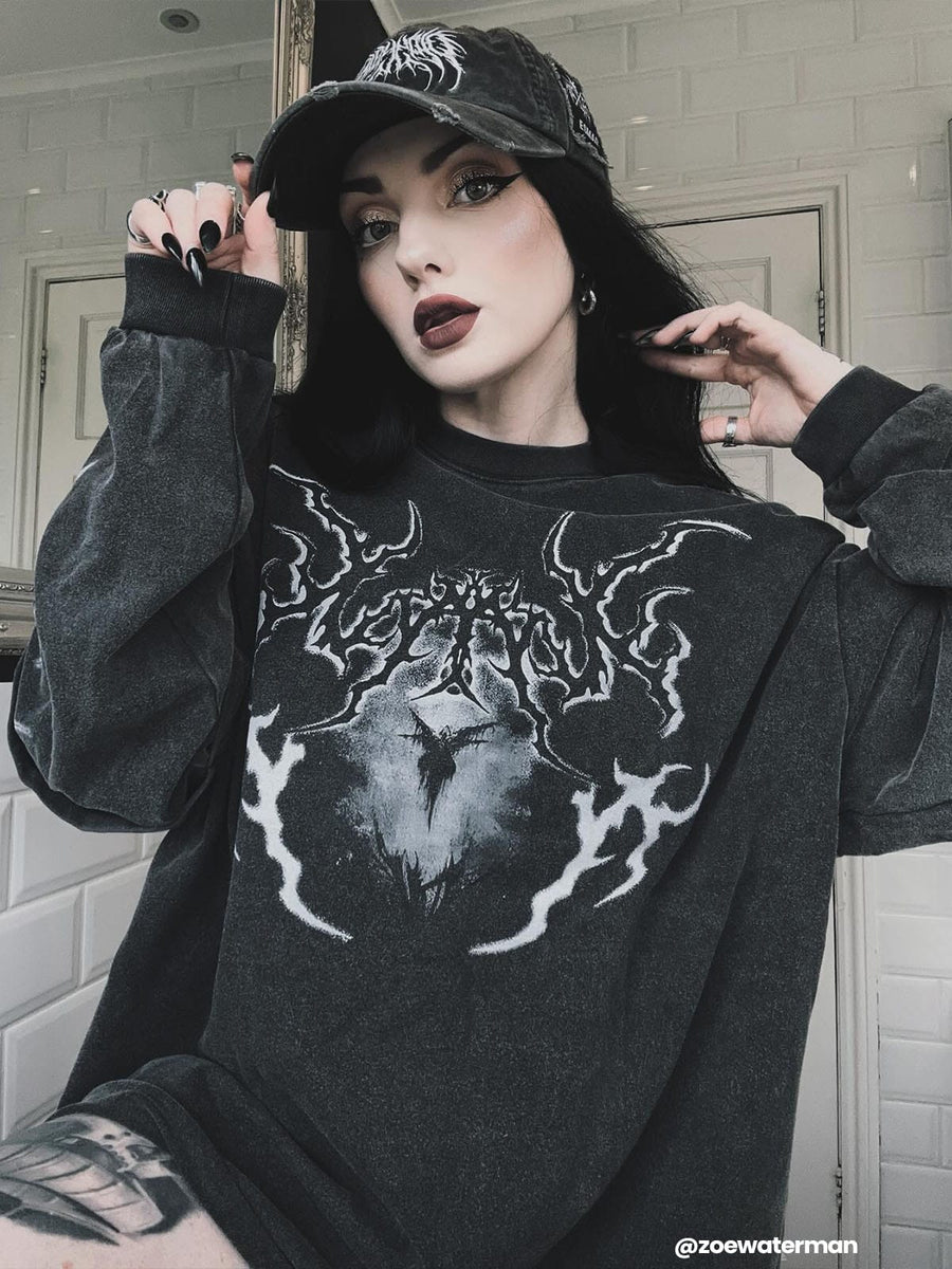 国内で当店のみ Nevstudio - Thorny Print Washed Long Sleeve NEV Thorny Print Washed Long Sleeve Tee – nevstudio