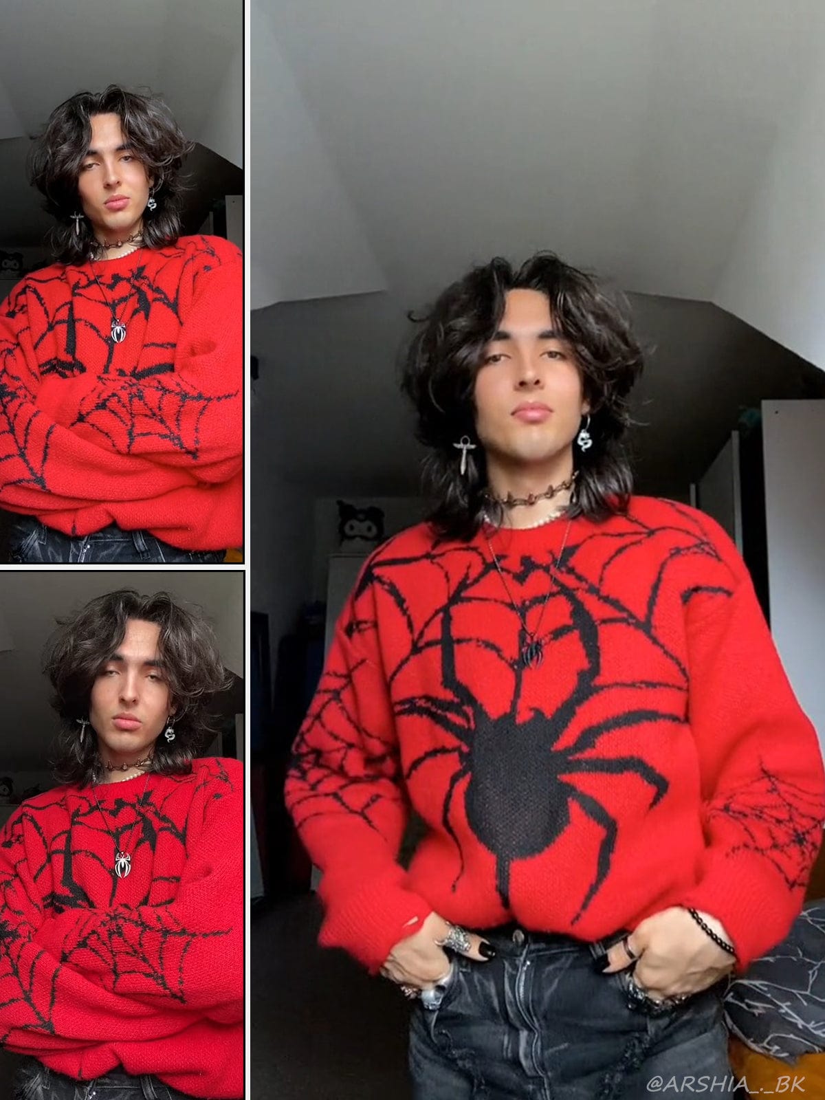 NEV Distressed Spider Sweater