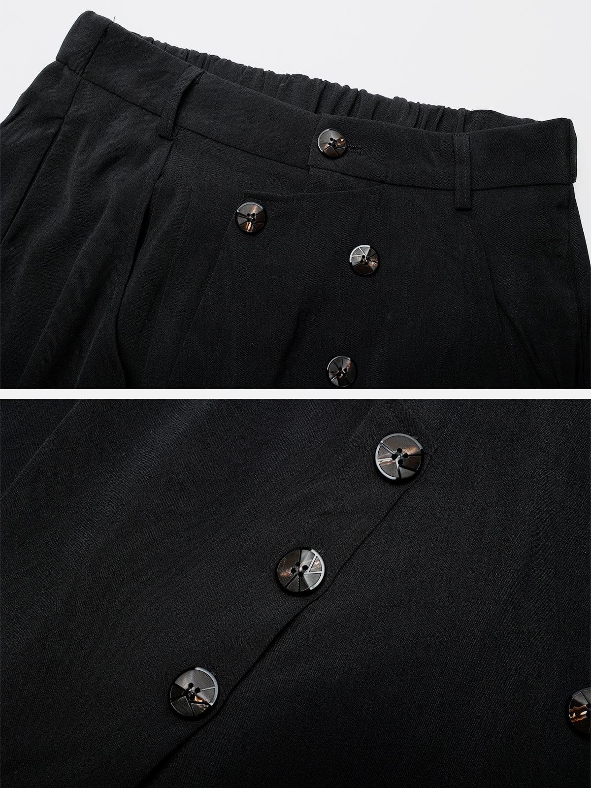 NEV Solid Color Irregular Design Skirt Pants