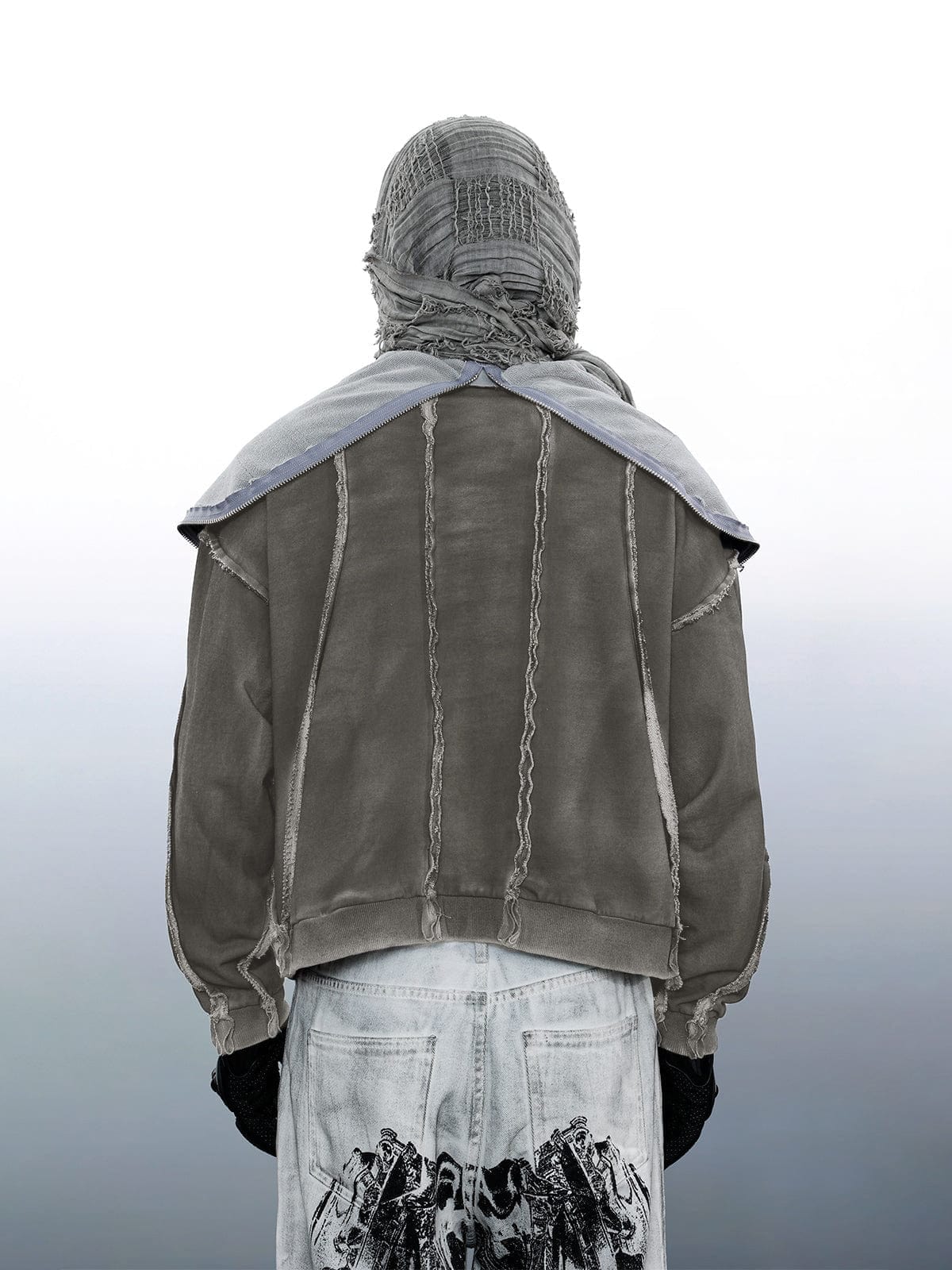 [Eye Of Moon] NEV Cut-Out Eye Hooded Jacket