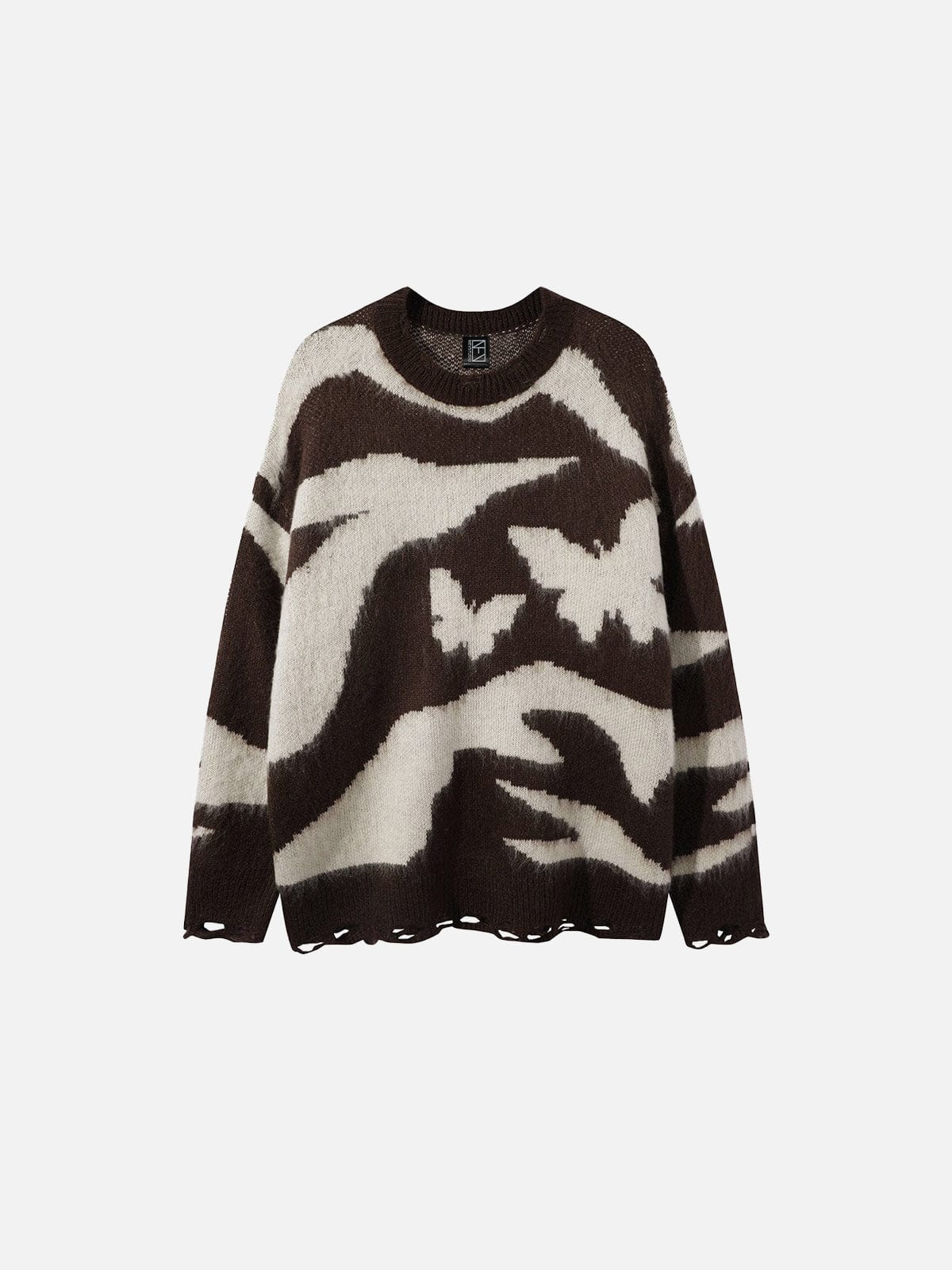 NEV Butterfly Jacquard Mohair Sweater