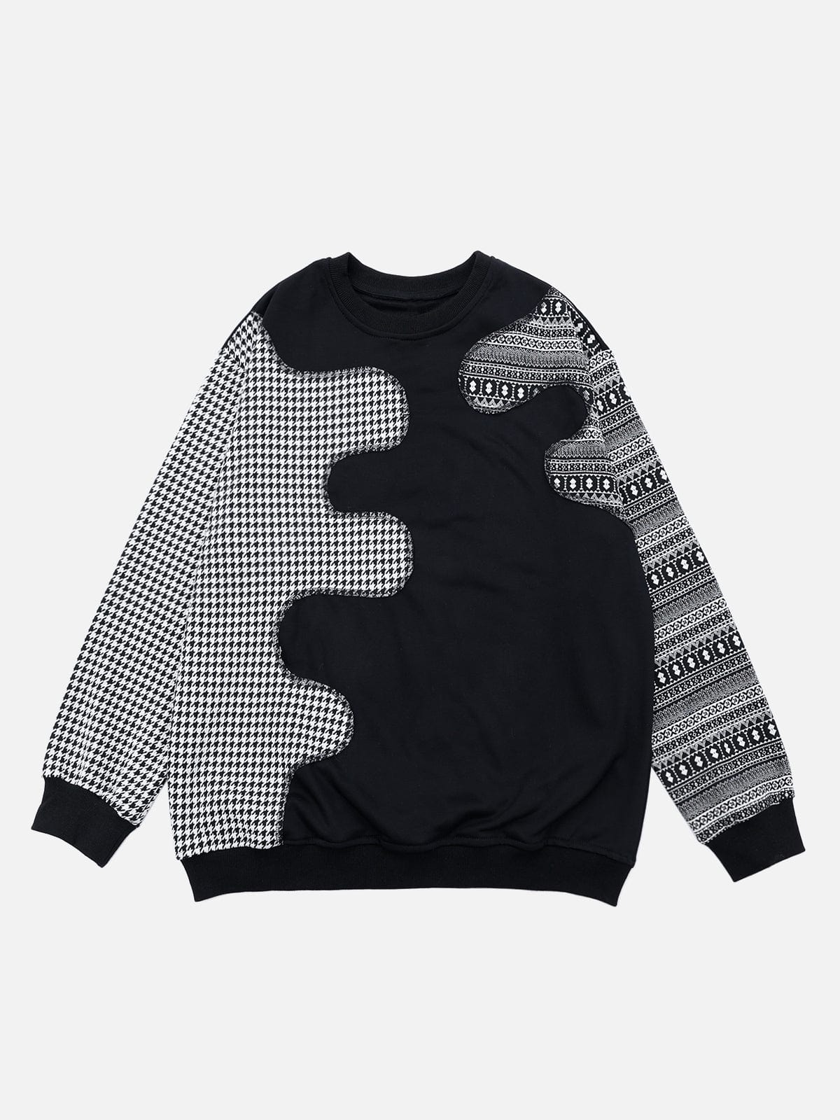 NEV Irregular Material Patchwork Sweatshirt