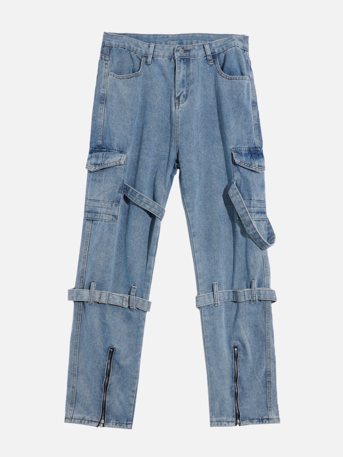NEV Straight Wide Leg Split Zipper jeans