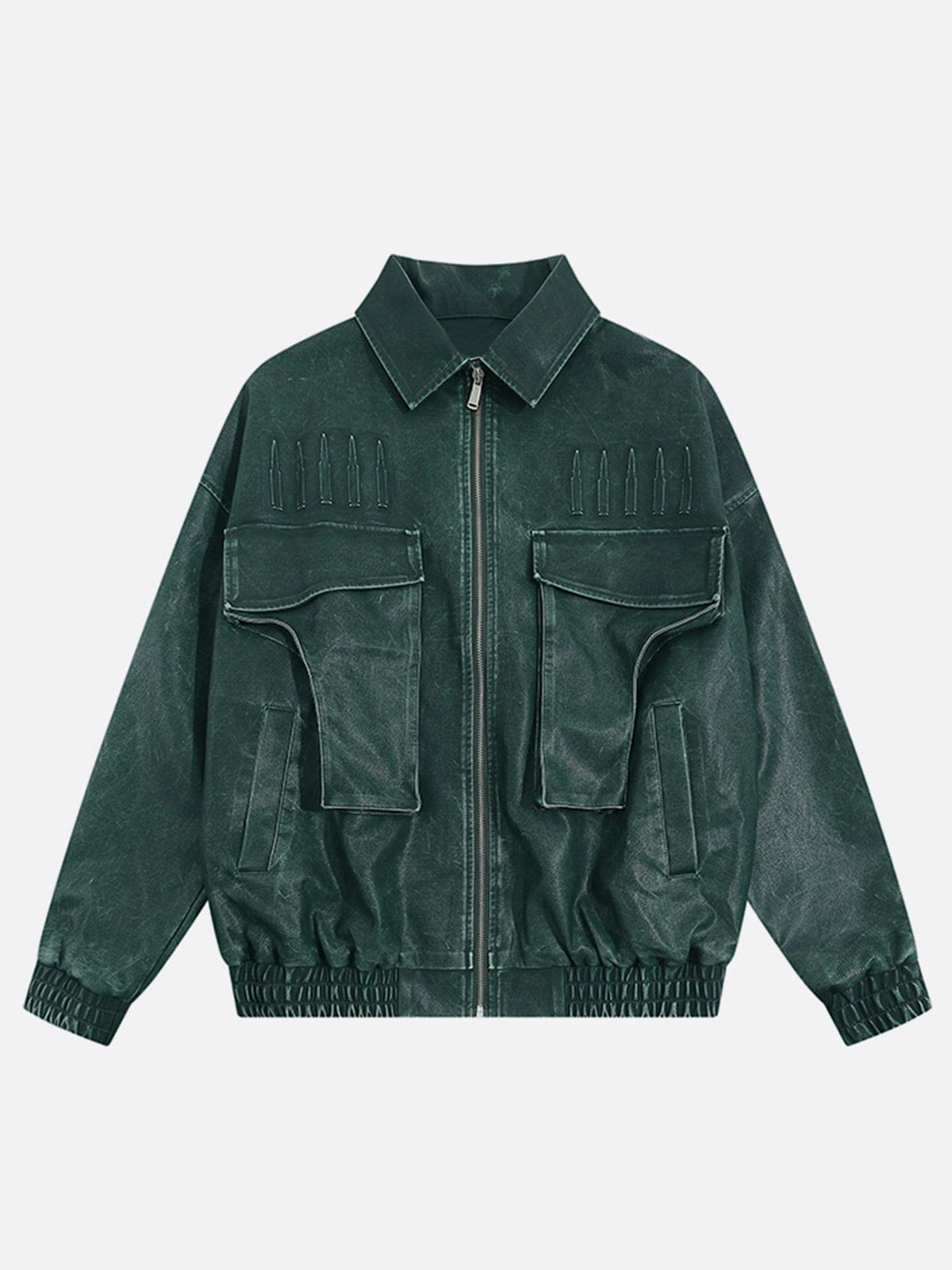 NEV Deconstructed Imitation Leather Jacket