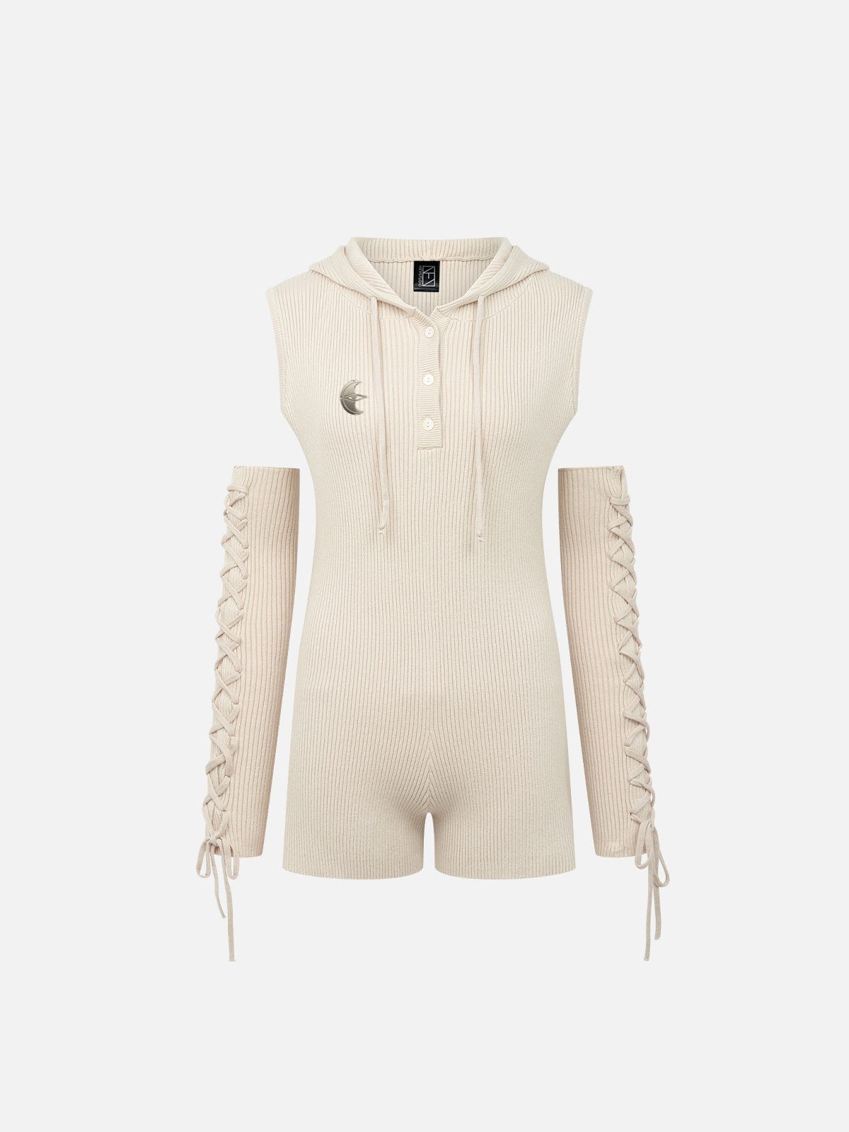 NEV Cut-Out Hooded Bodysuit