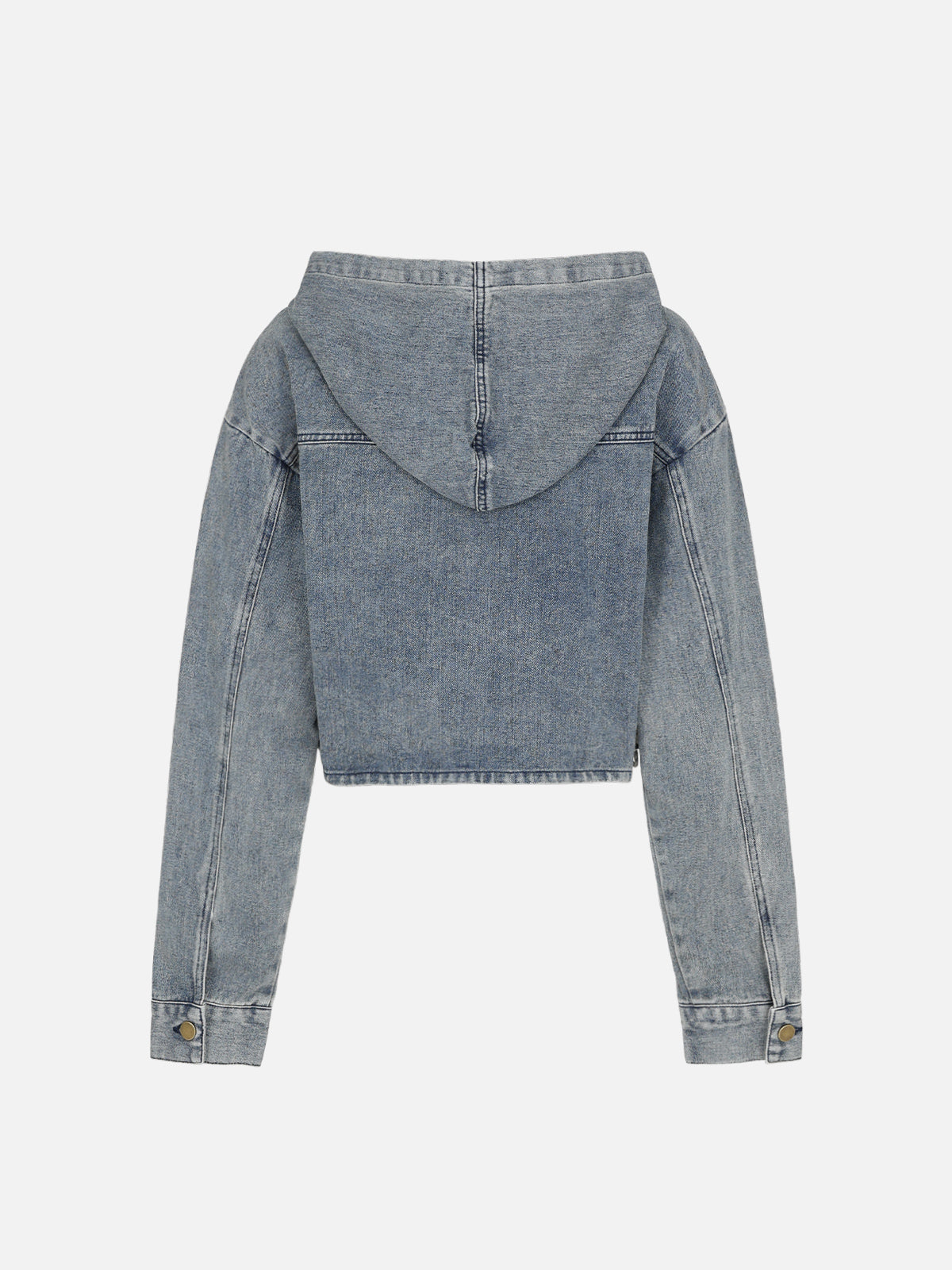 NEV Butterfly Crop Denim Hoodie