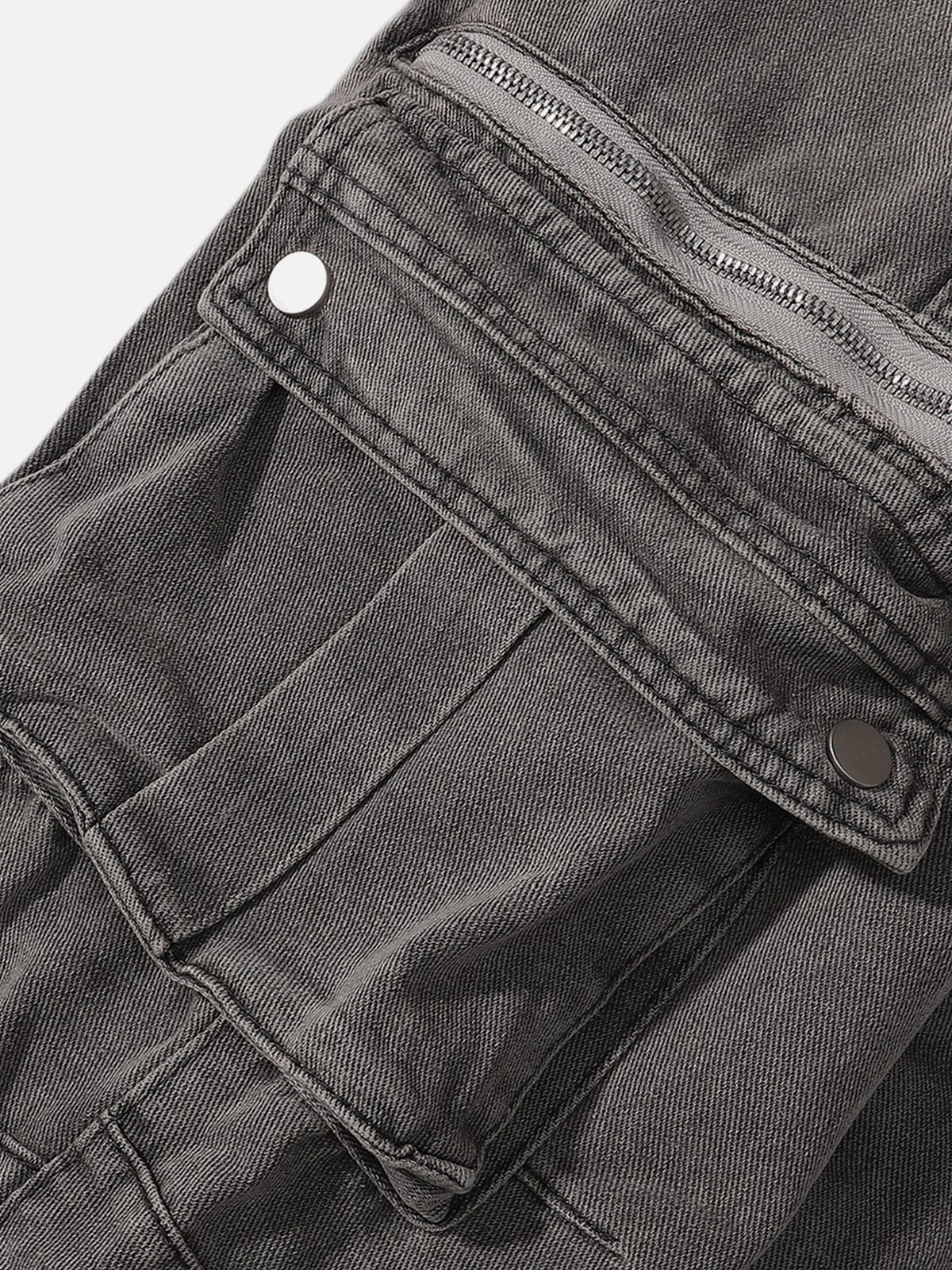 NEV Multi Pocket Washed Cargo Jeans