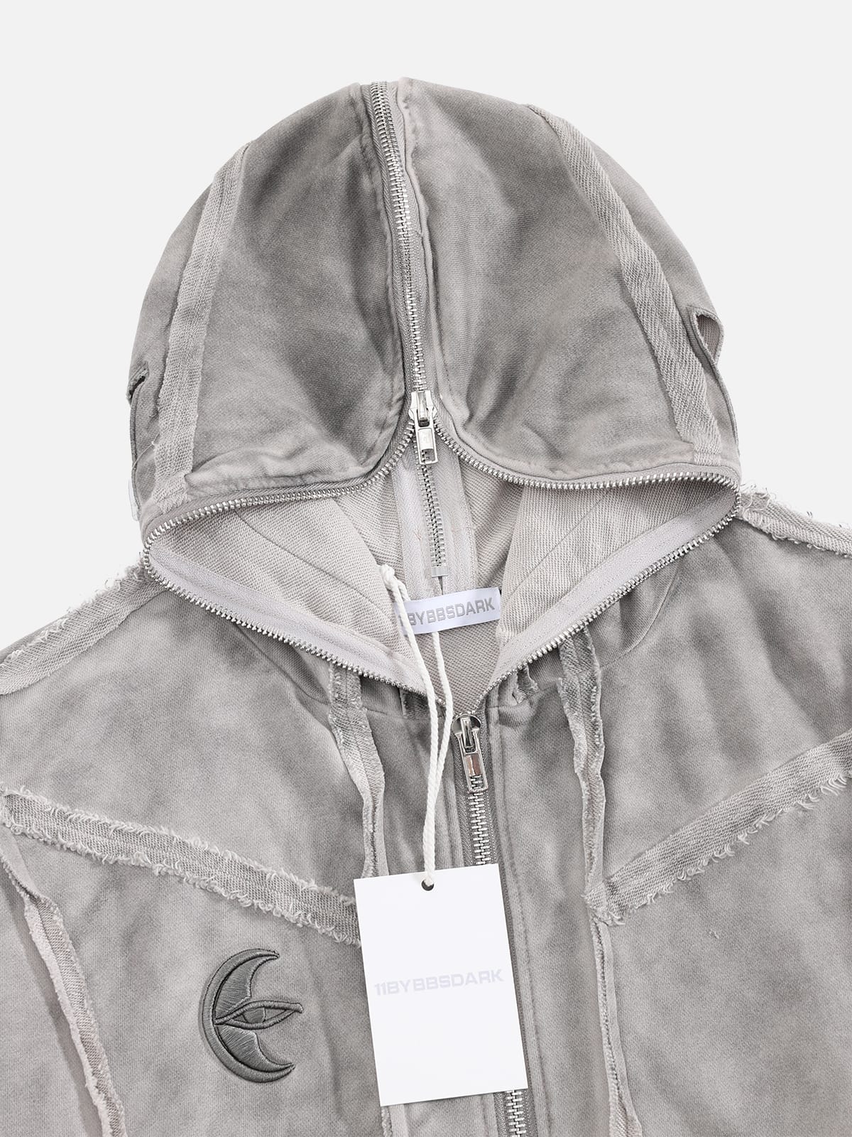 11BYBBSDARK Cut-Out Eye Hooded Jacket – nevstudio