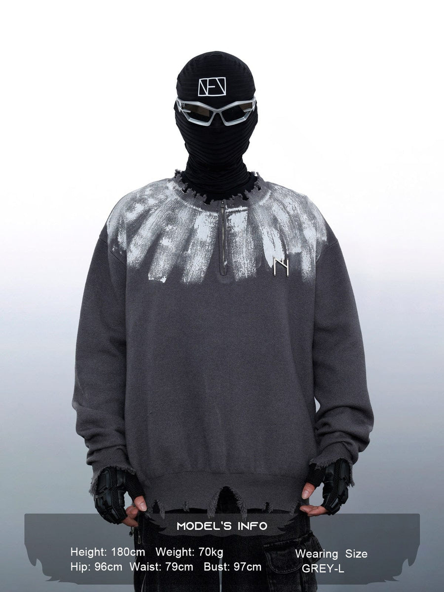 NEV Blurring Design Print Sweater – nevstudio