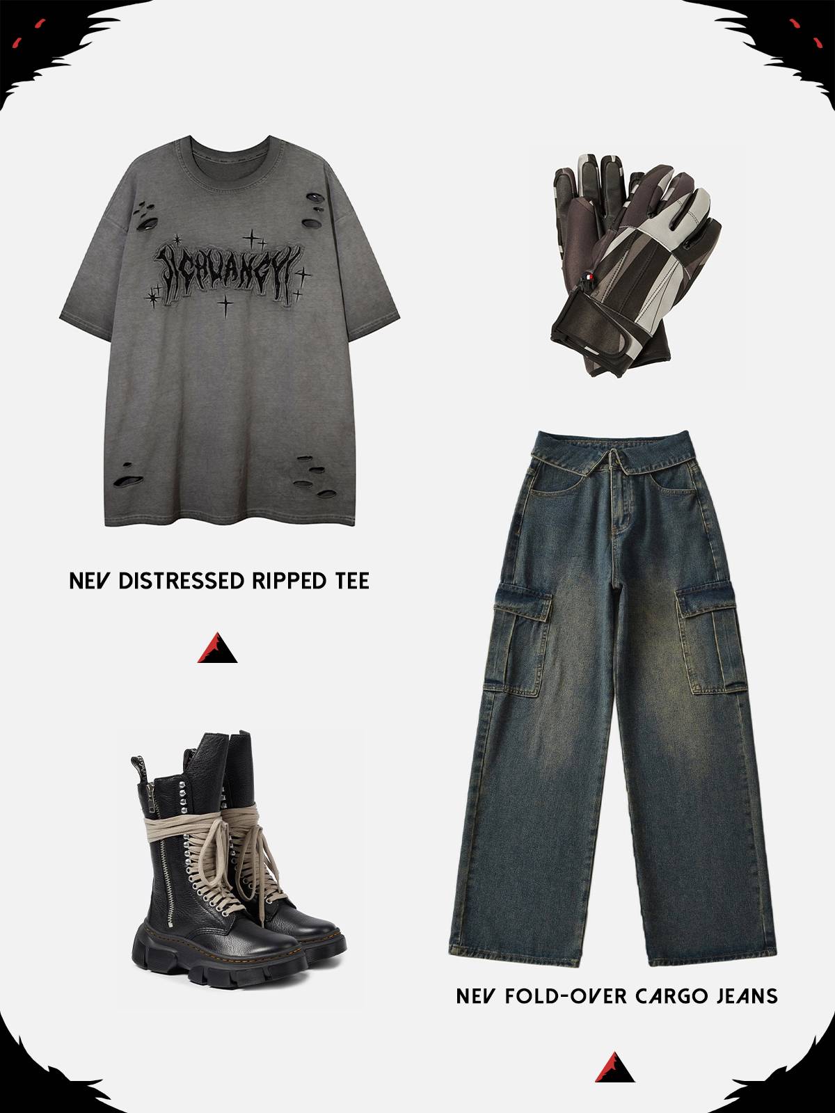 NEV Distressed Ripped Tee