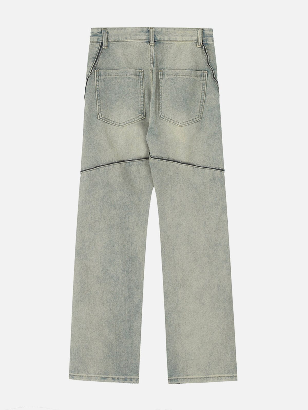 NEV Symmetrical Multi-Zip Deconstructed Jeans