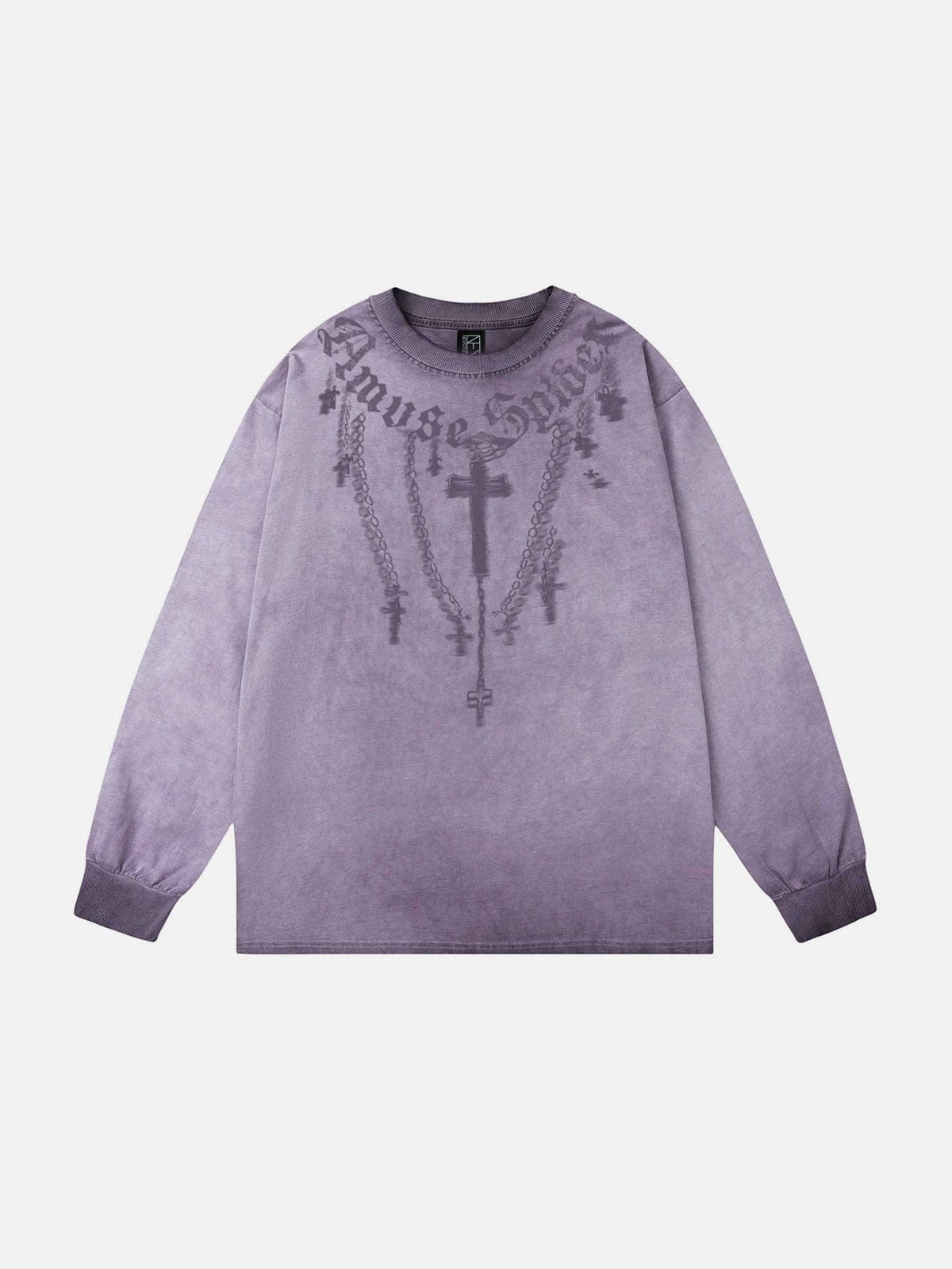 NEV Crucifix Print Washed Sweatshirt