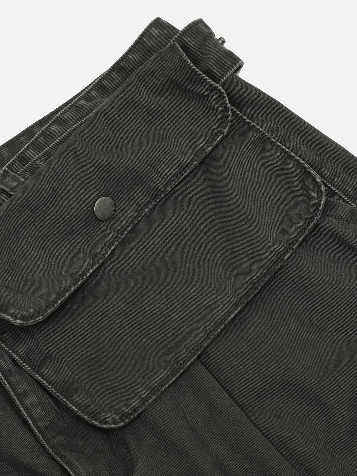 NEV Solid Color Waist Pocket Pants