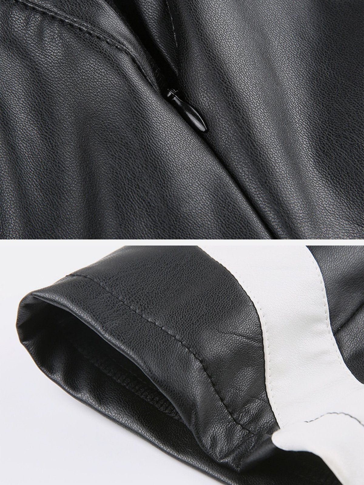 NEV Contrast Zipper Lapel Bodysuit