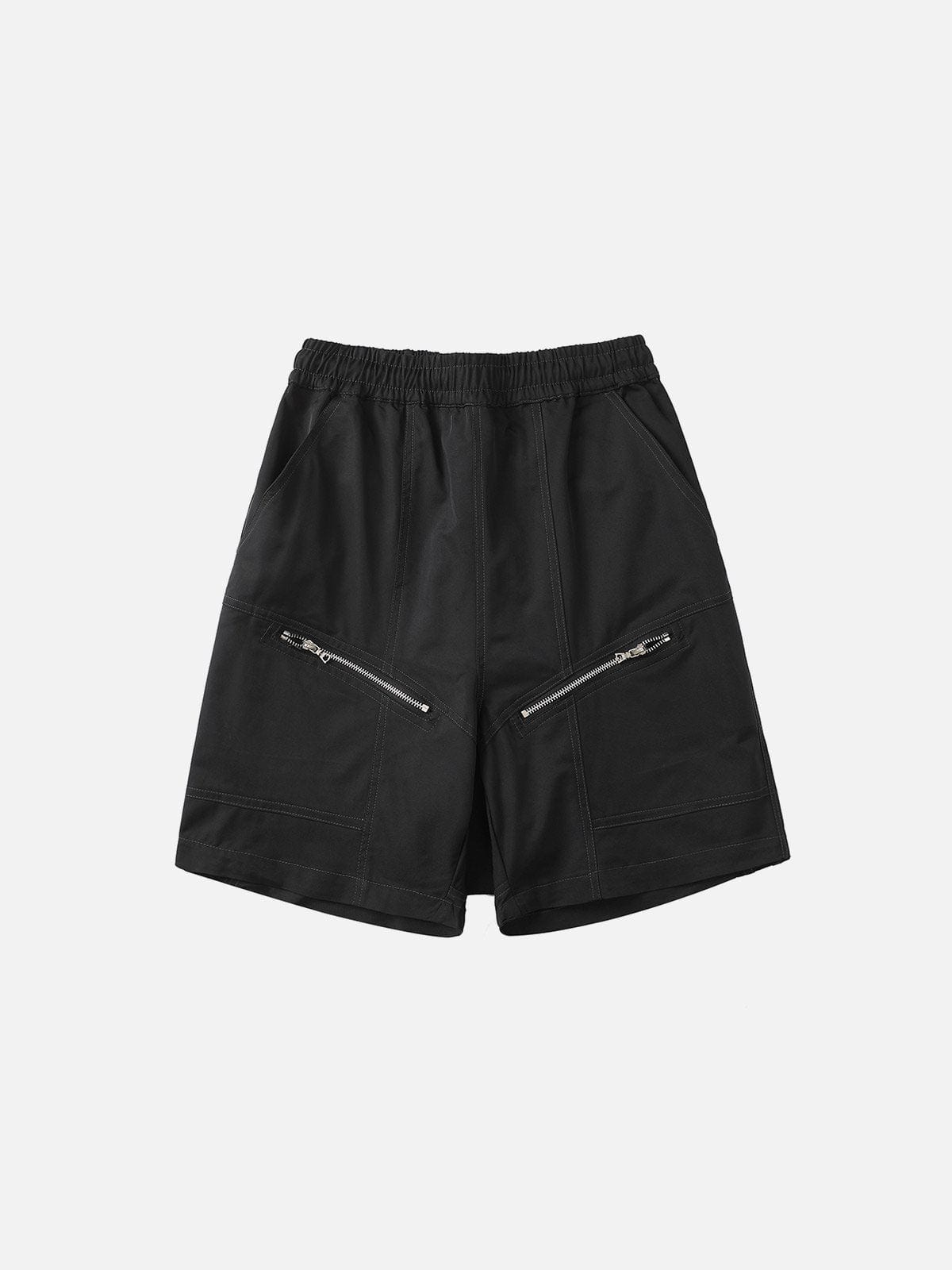 NEV Multi-Zip Elastic Band Shorts