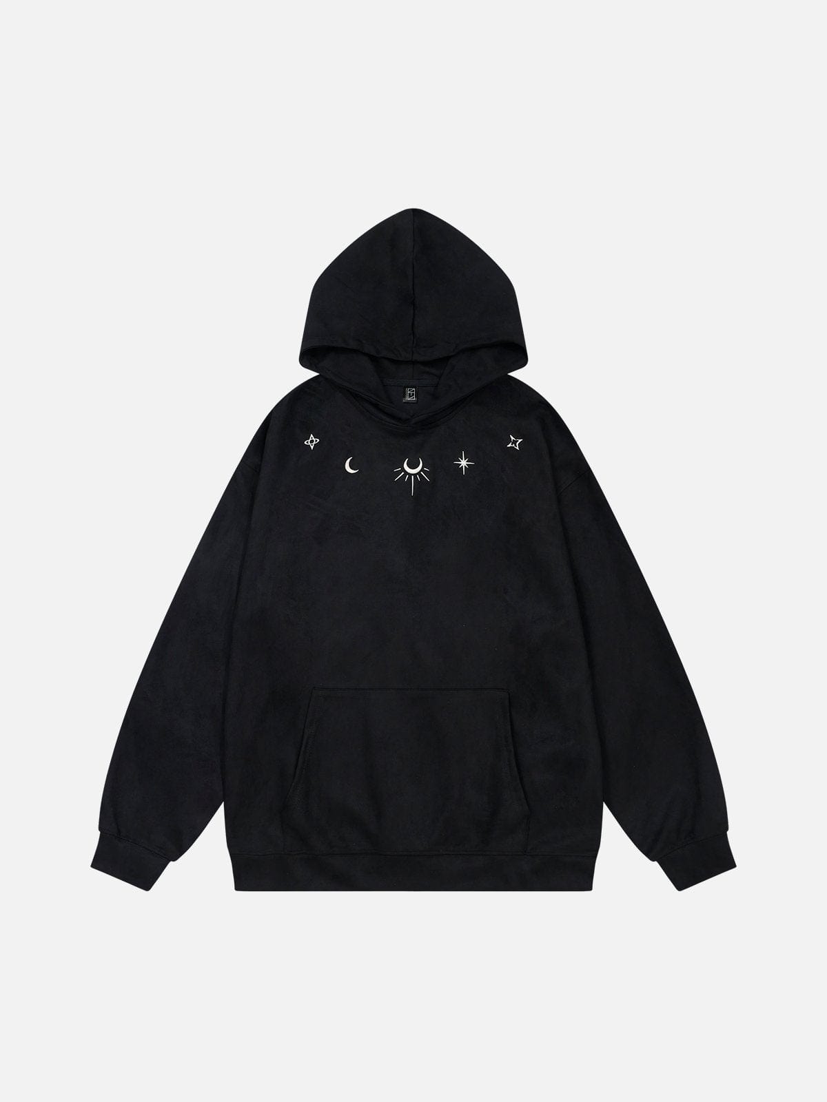 NEV Embroidery Suede Moon Stars Hoodie