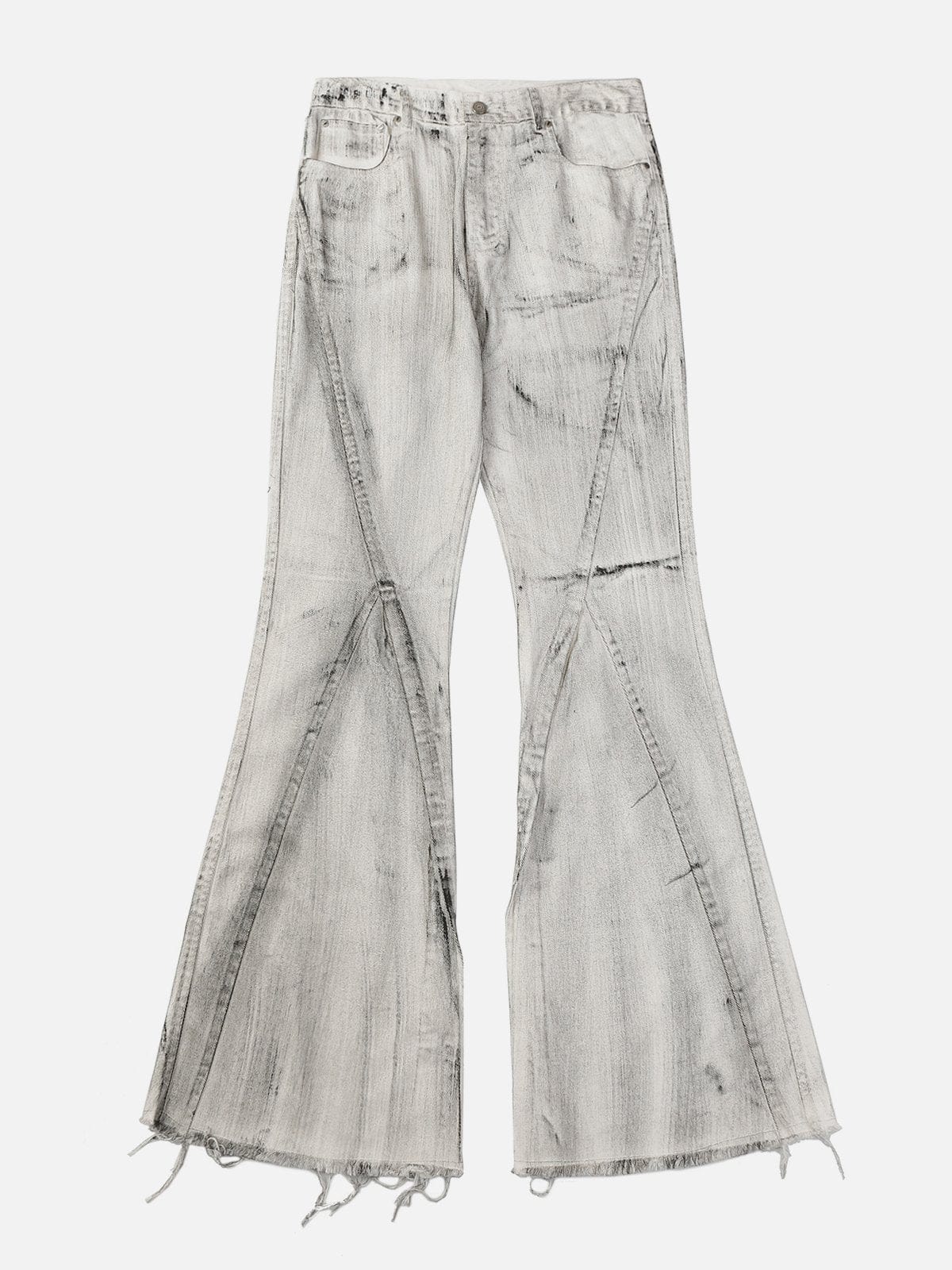 NEV Patchwork Distressed Bootcut Pants
