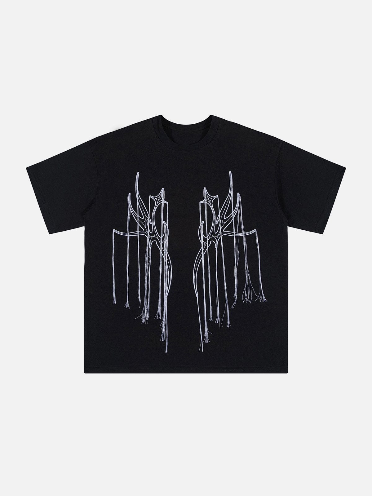 NEV Embroidered Fringed Tee