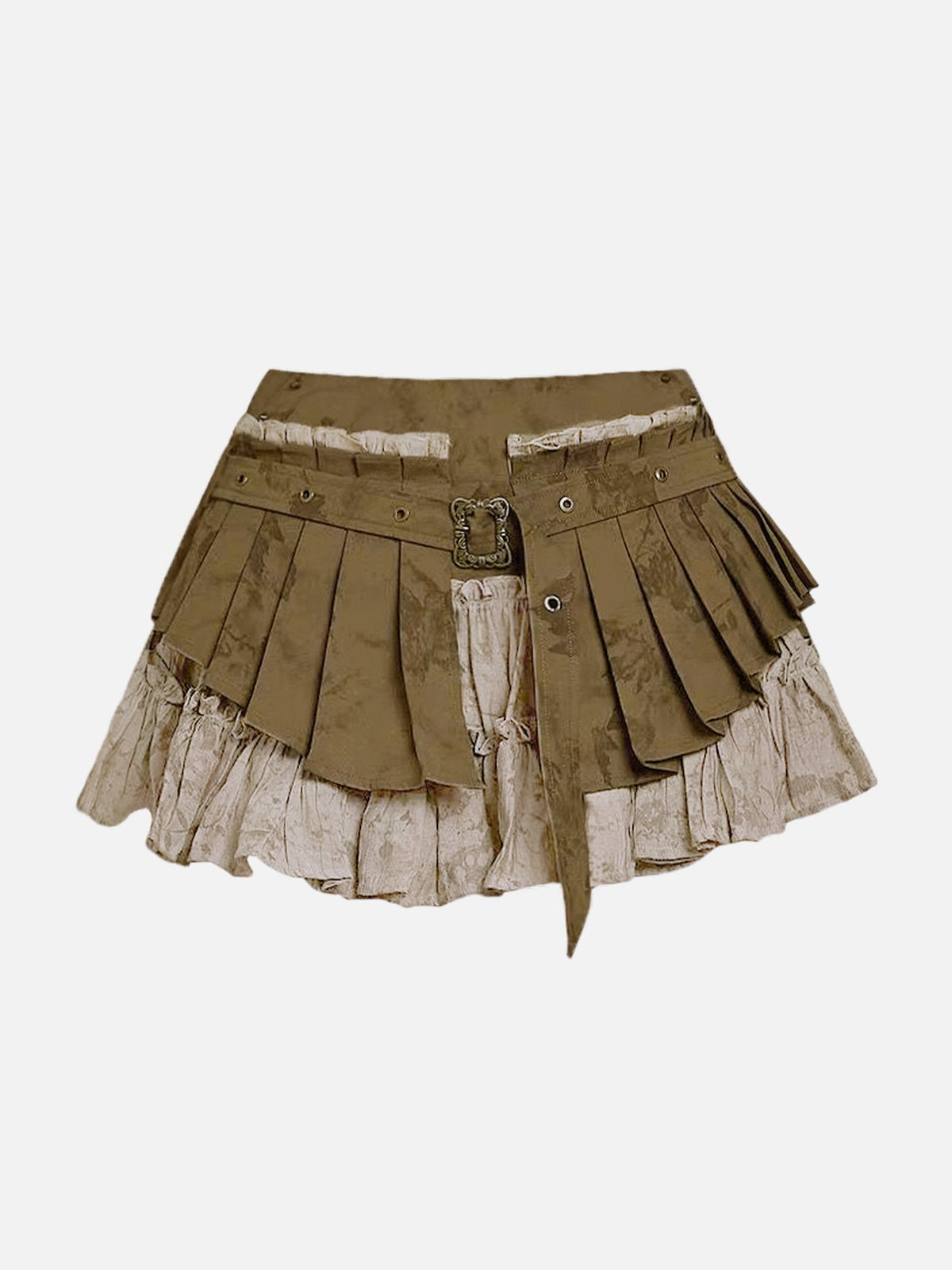 NEV Color Blocking Wrinkle Skirt