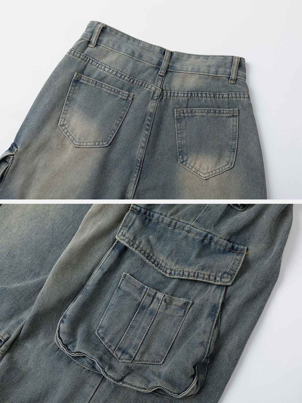 NEV Multi-Pocket Pleats Jeans