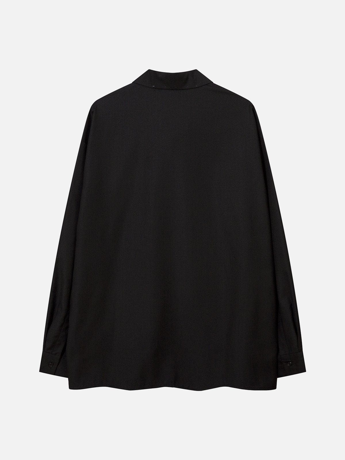 NEV Solid ZIP UP Long Sleeve Shirt