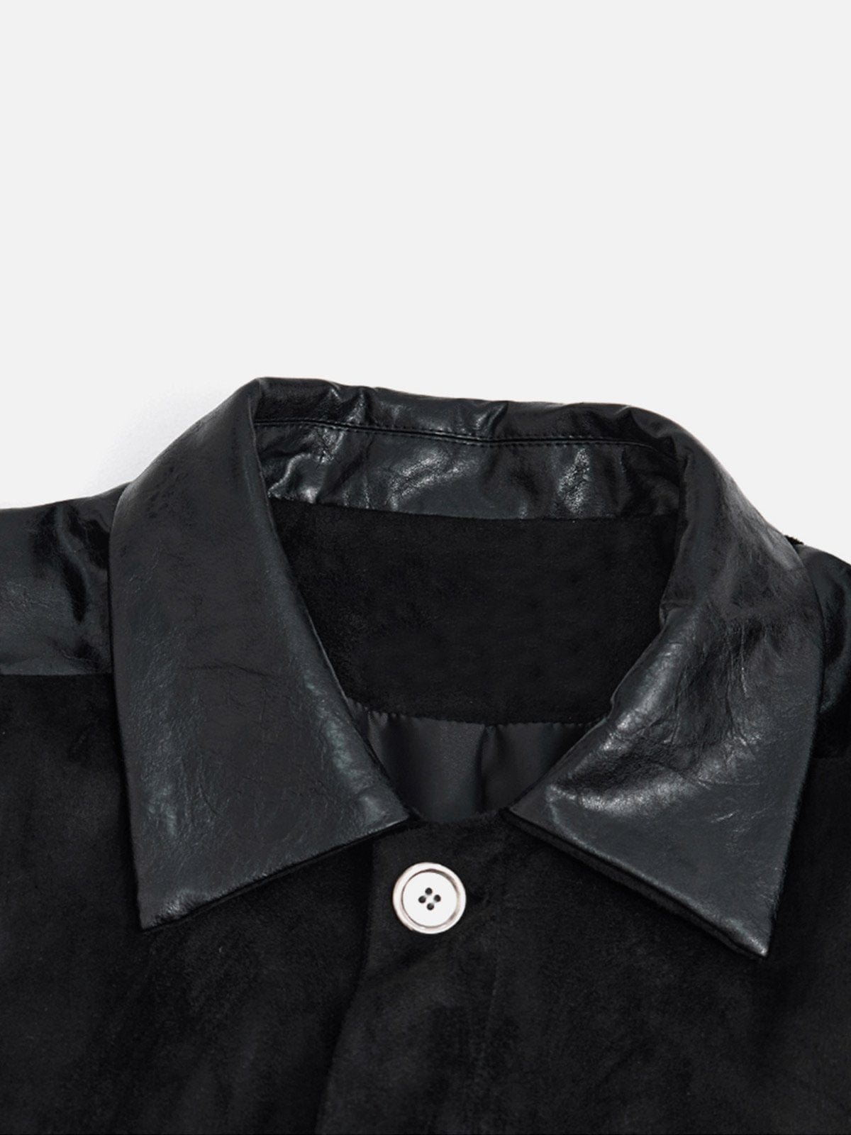 NEV PU Leather Material Splicing Jacket