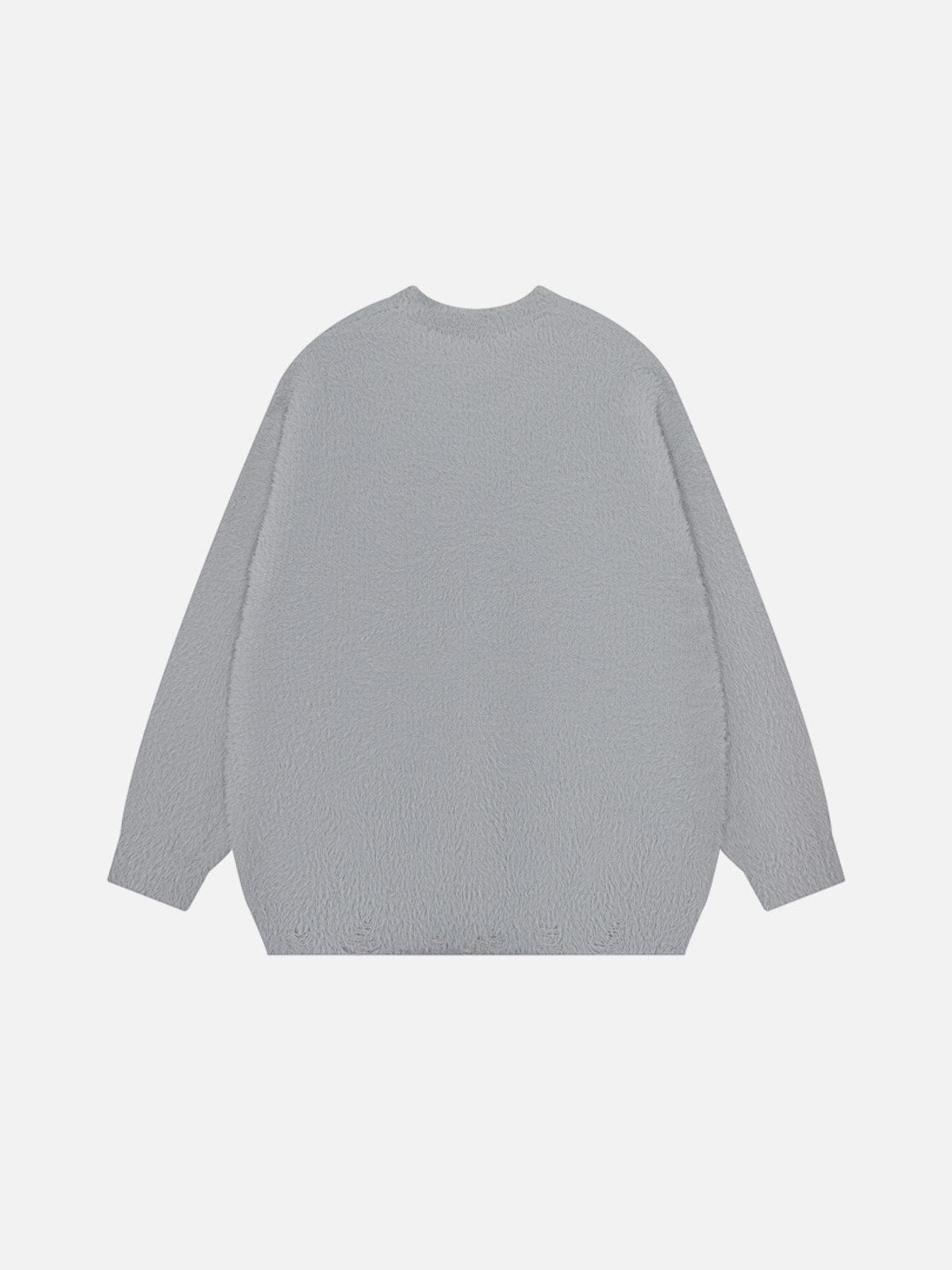 NEV Flame Graphic Mink Velvet Sweater