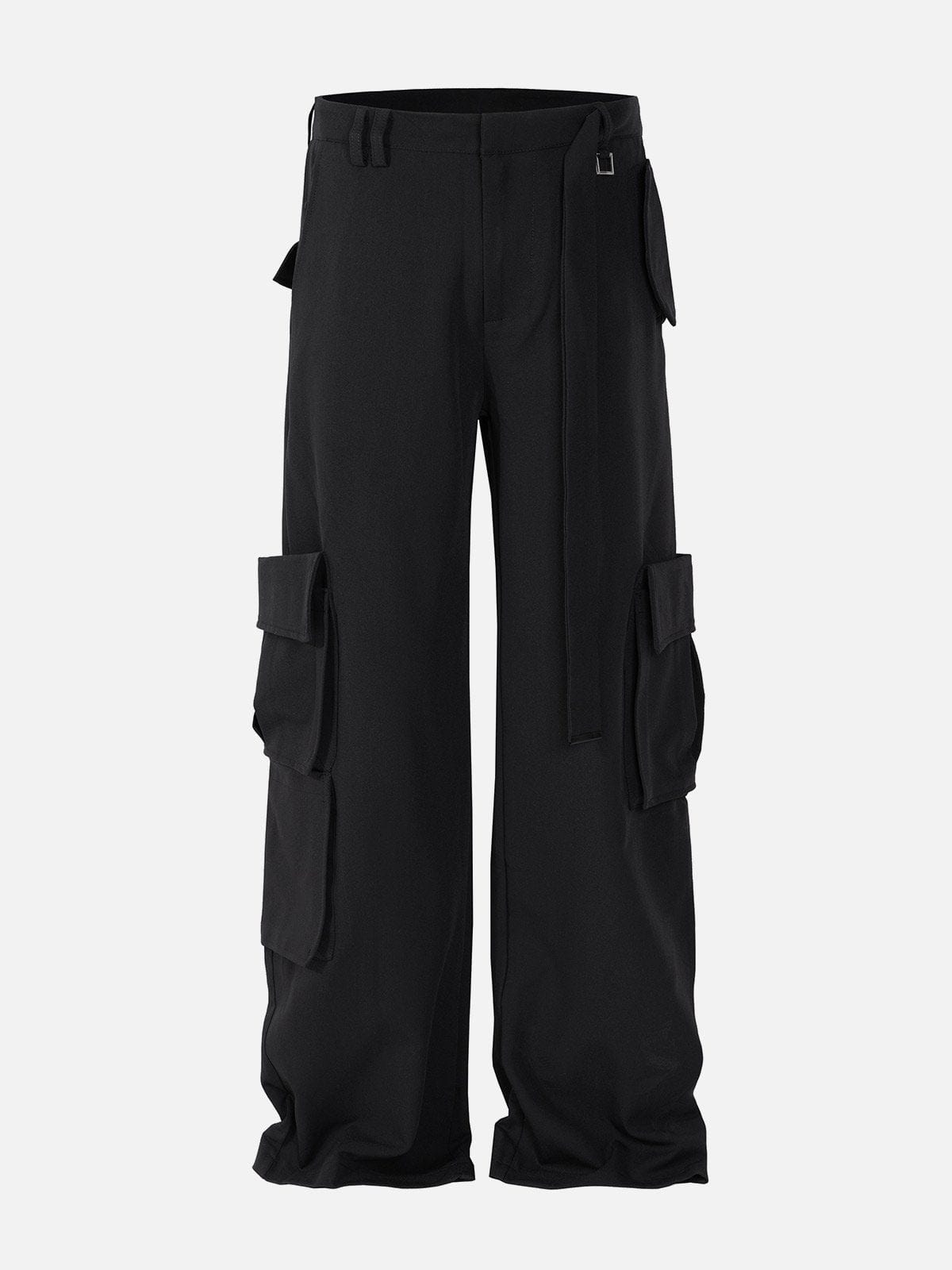 NEV Multiple Pockets Asymmetrical Pants