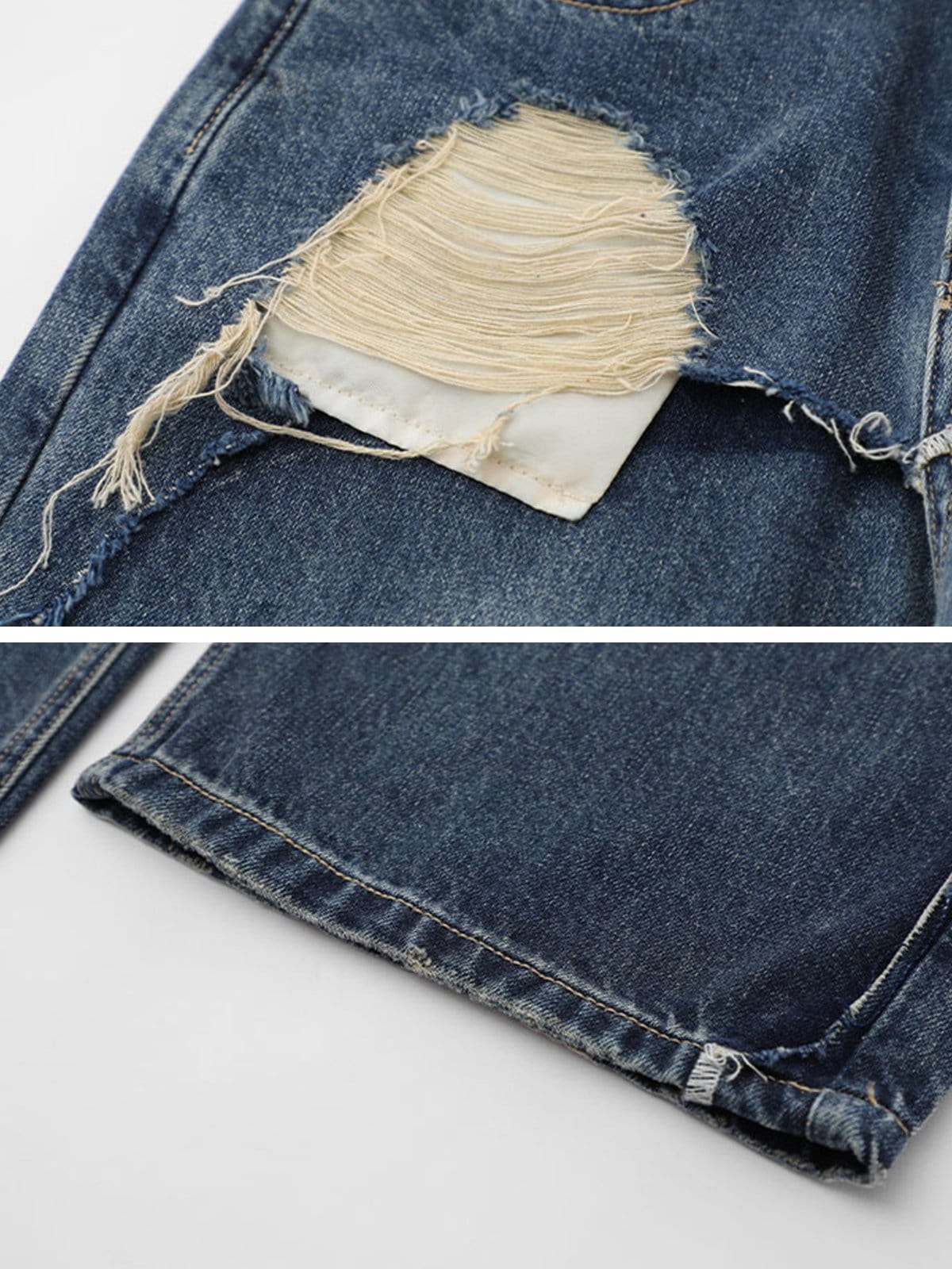 NEV Tassel Pocket Patchwork Jeans