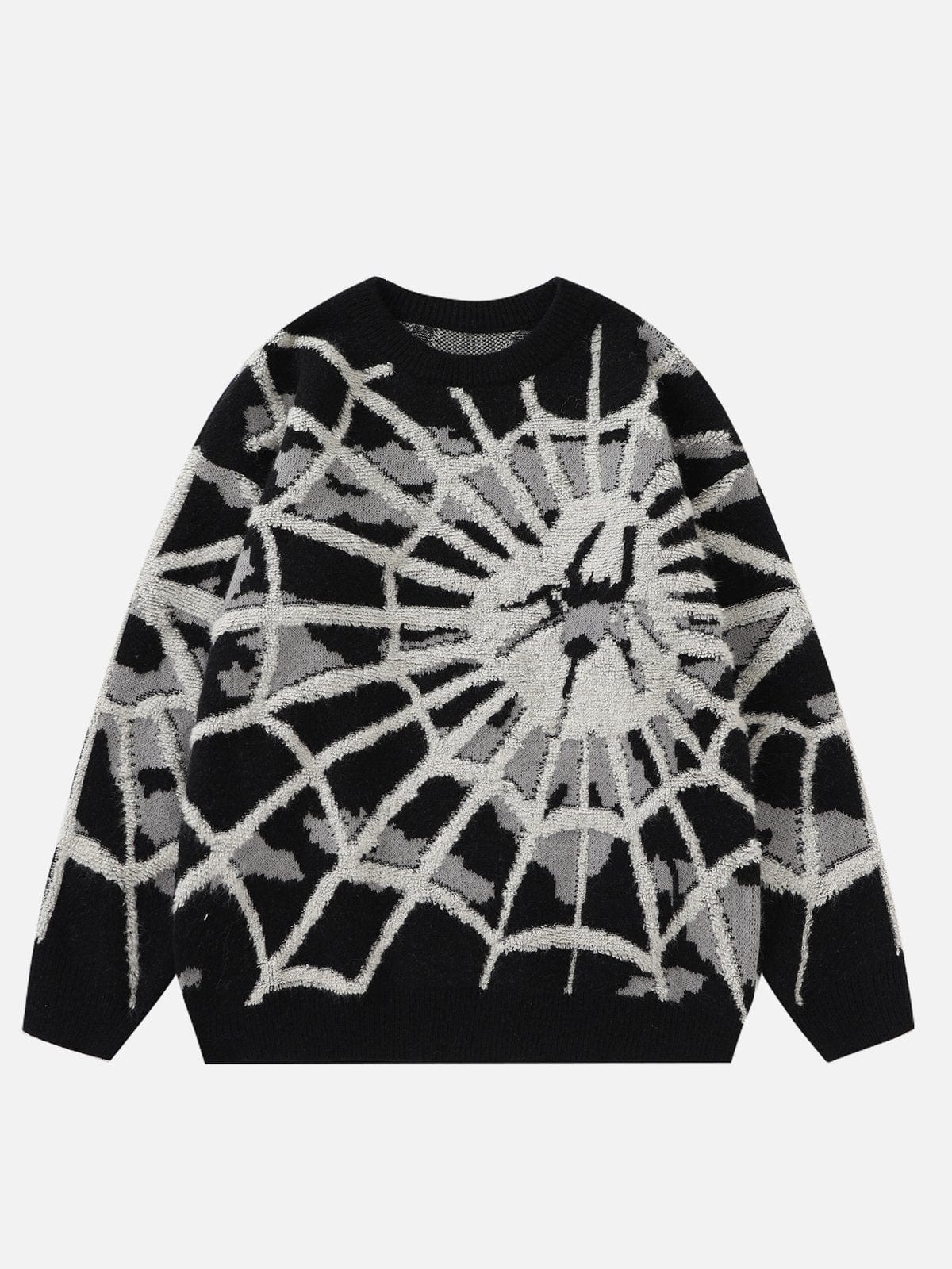 NEV Fleece Spider Web Crafted Sweater