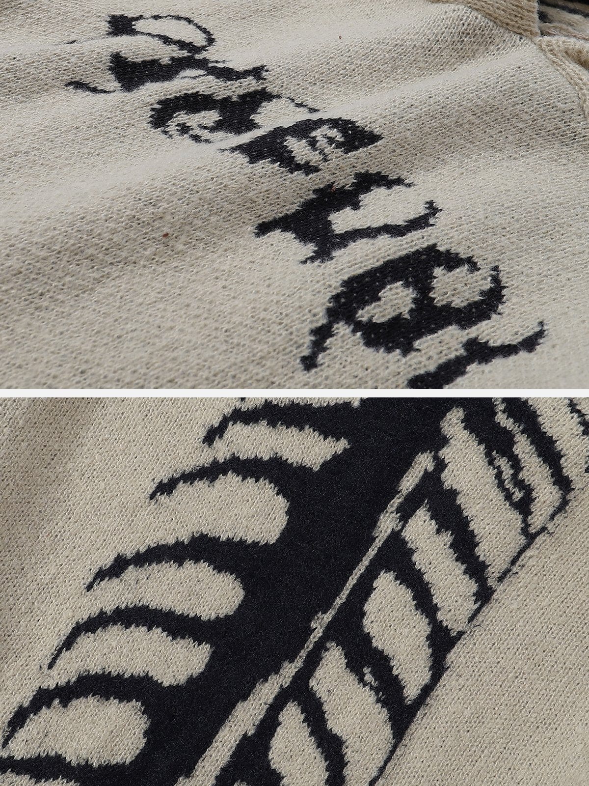 NEV Tailbone Pattern Jacquard Sweaters Hoodies