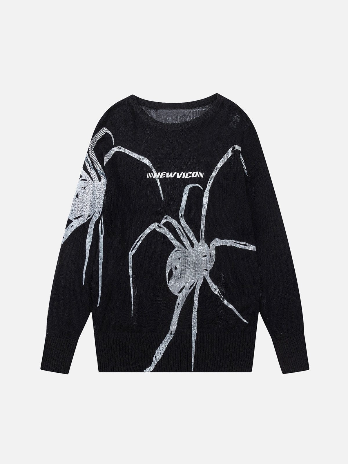NEV Spider Pattern Distressed Sweater