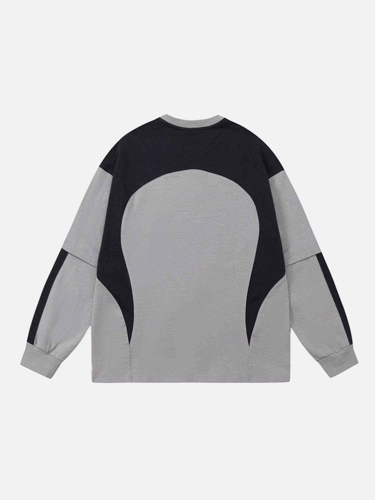 NEV Sleeve Patchwork Design Sweatshirt