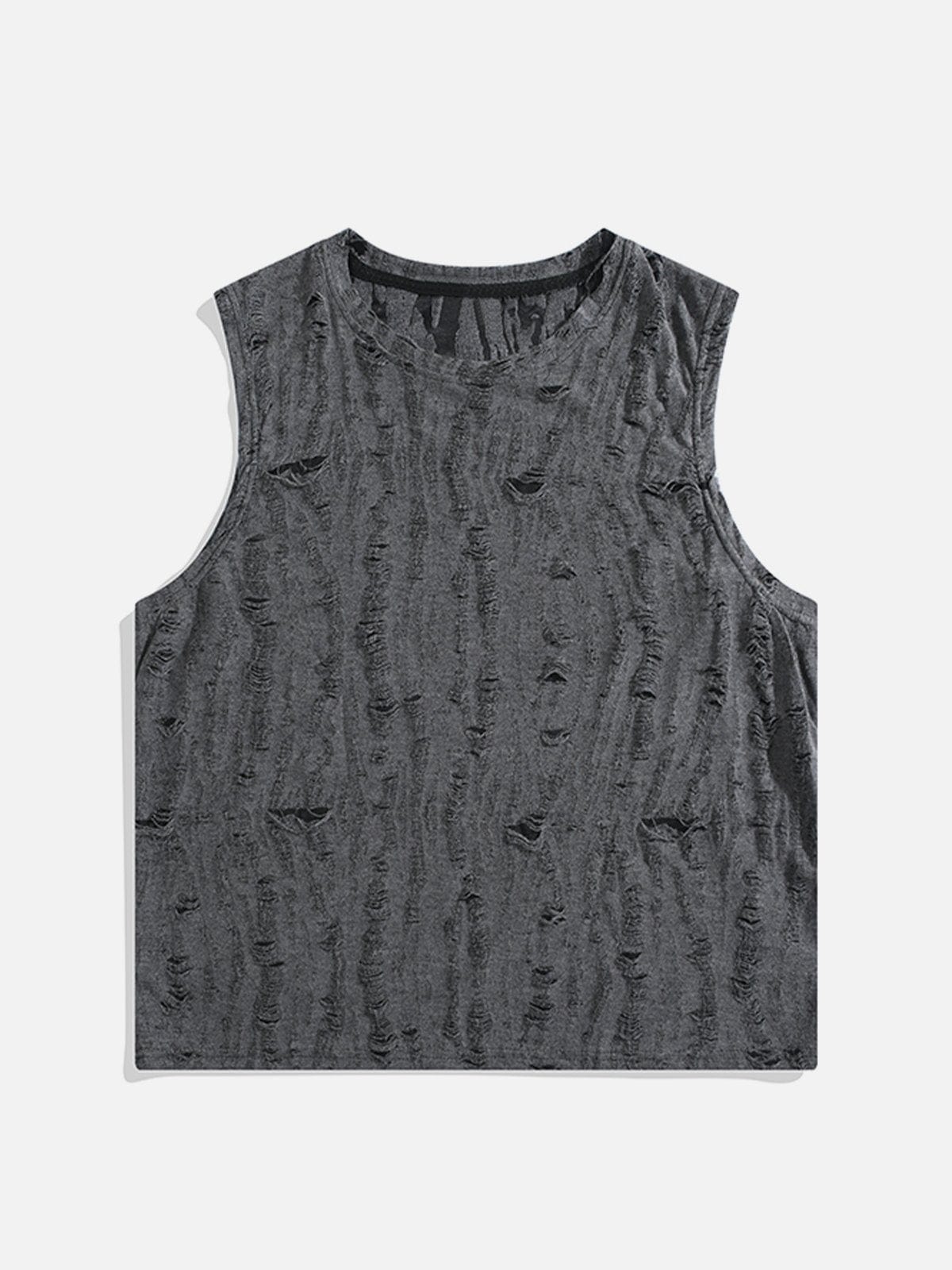 NEV Cut-Out Distressed Vest
