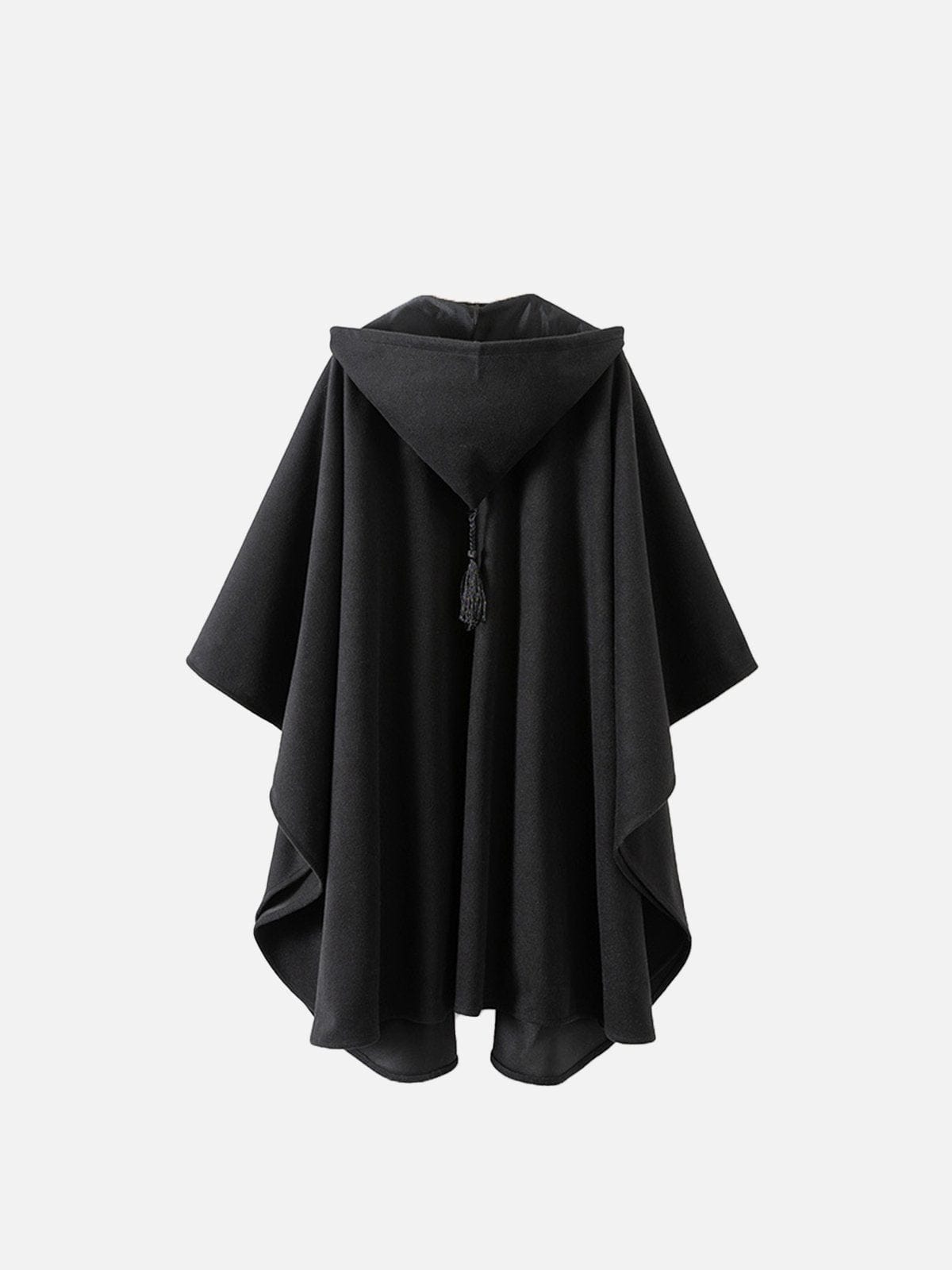 NEV Drawstring Solid Color Hooded Long Coat