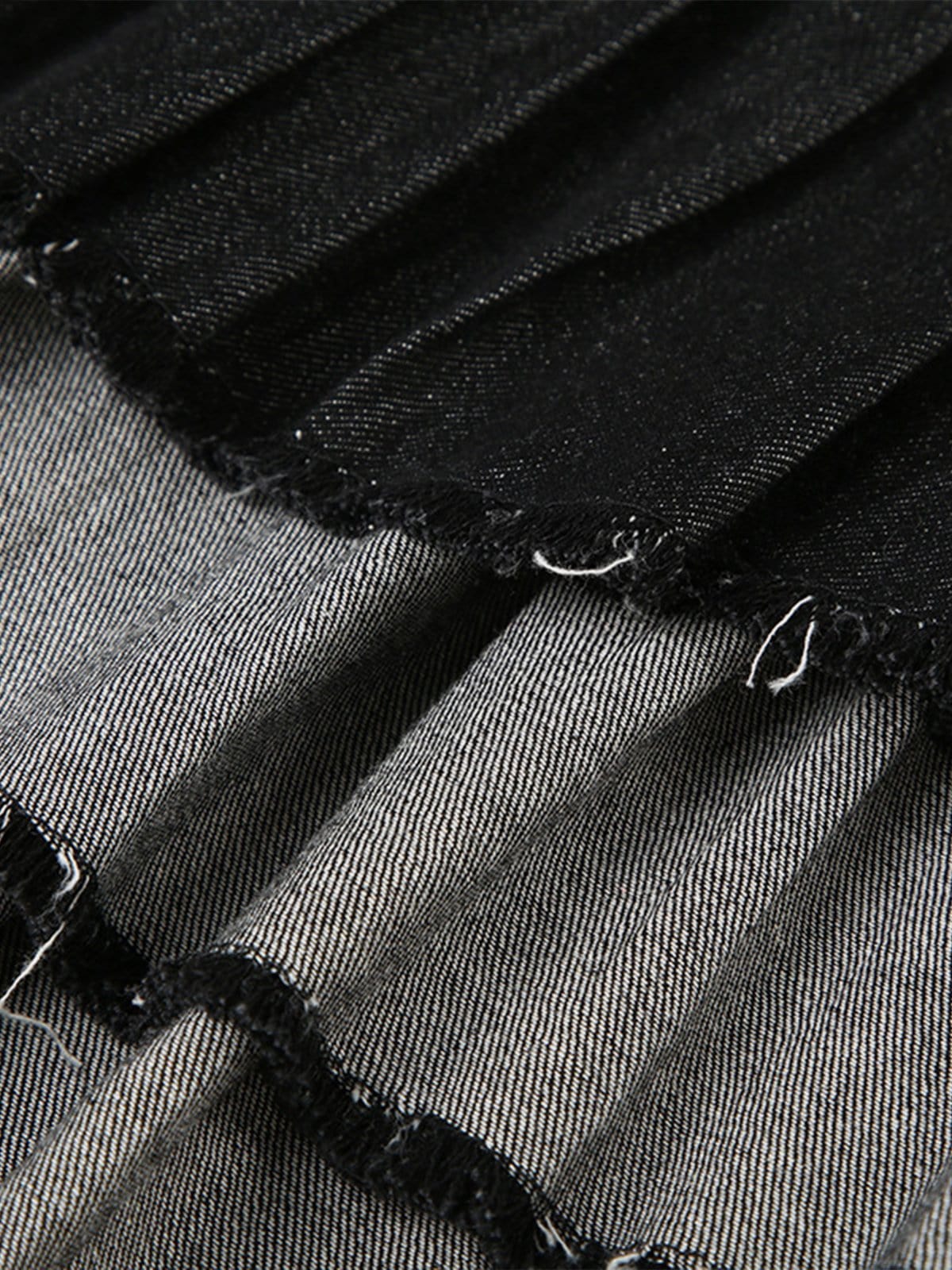 NEV Irregular Patchwork Raw Edge Skirt