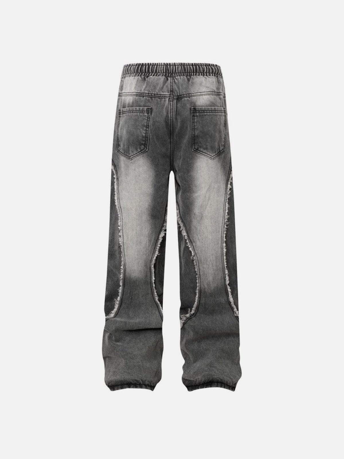 NEV Fringe Washed Drawstring Jeans