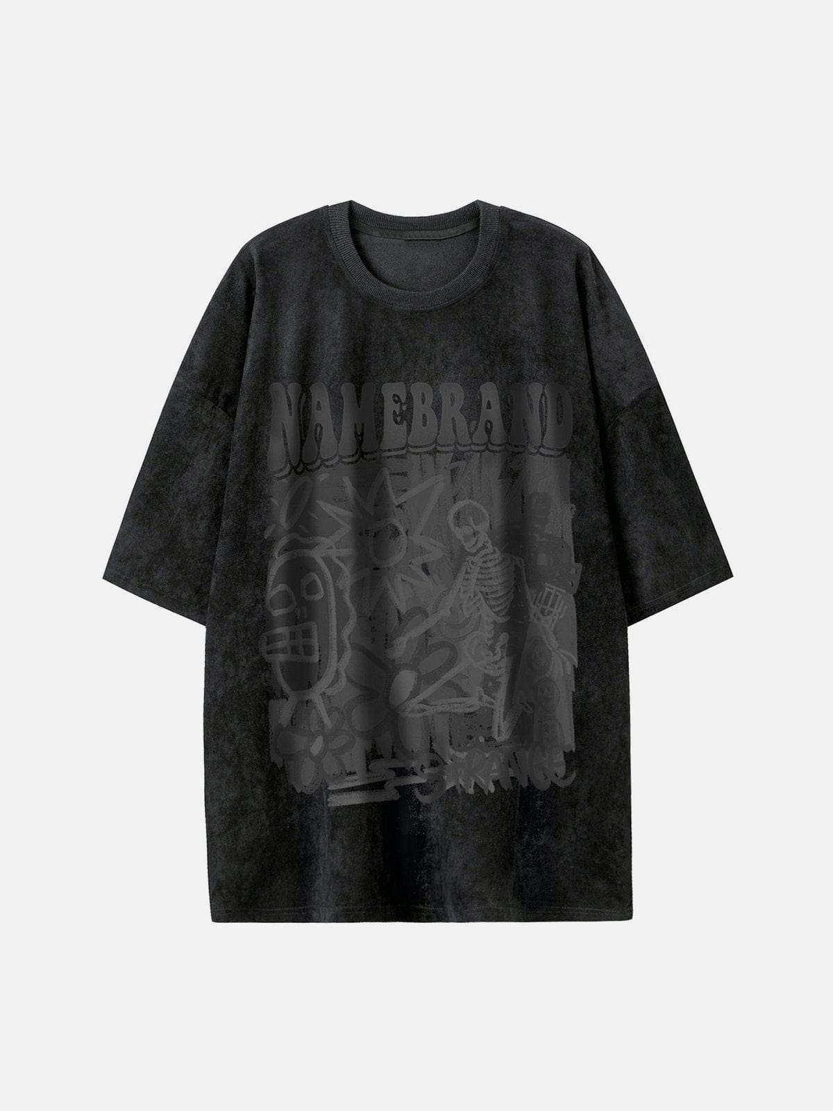 NEV Graffiti Skeleton Suede Tee