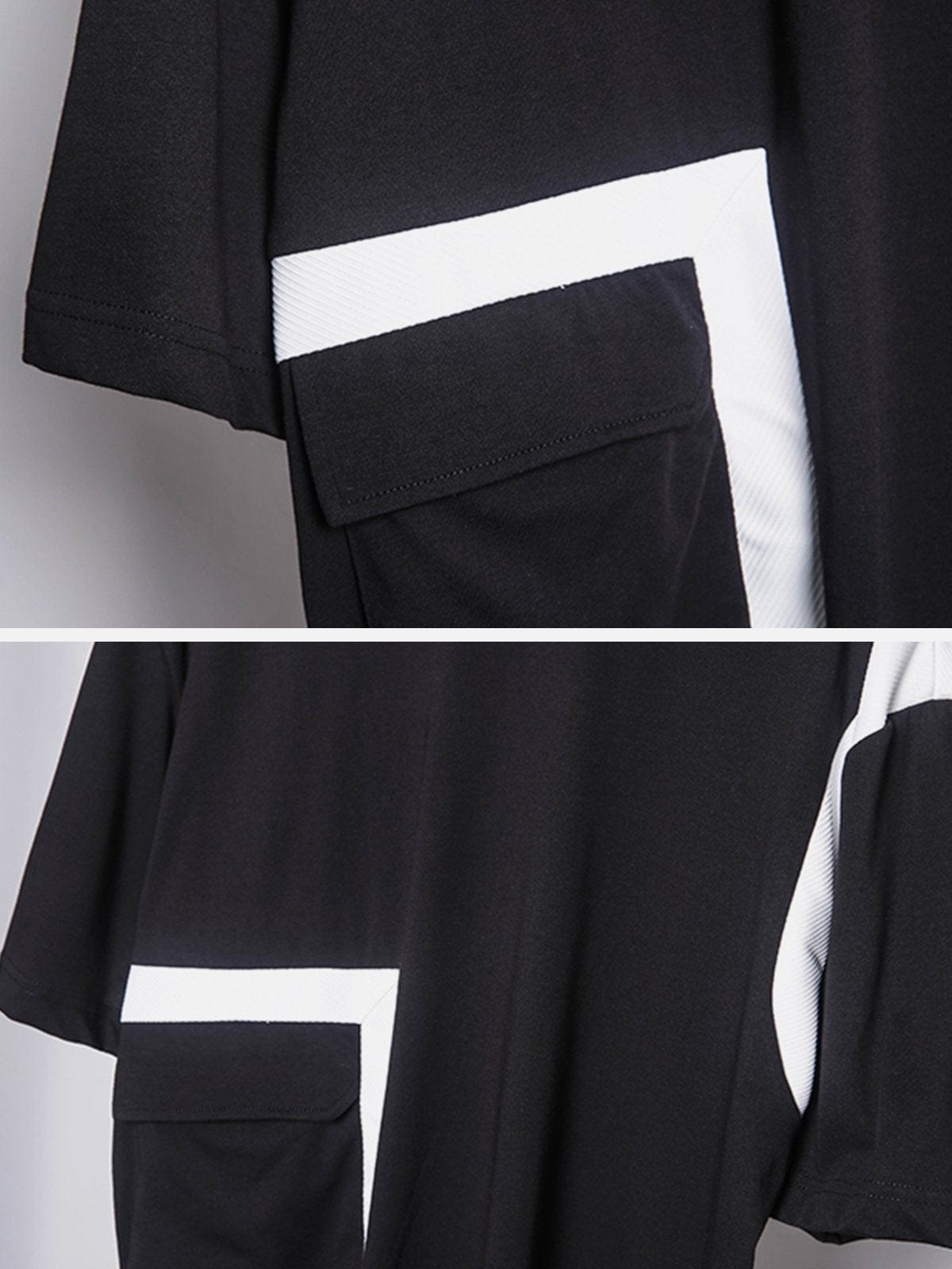 NEV Functional Stripe Patchwork Tee