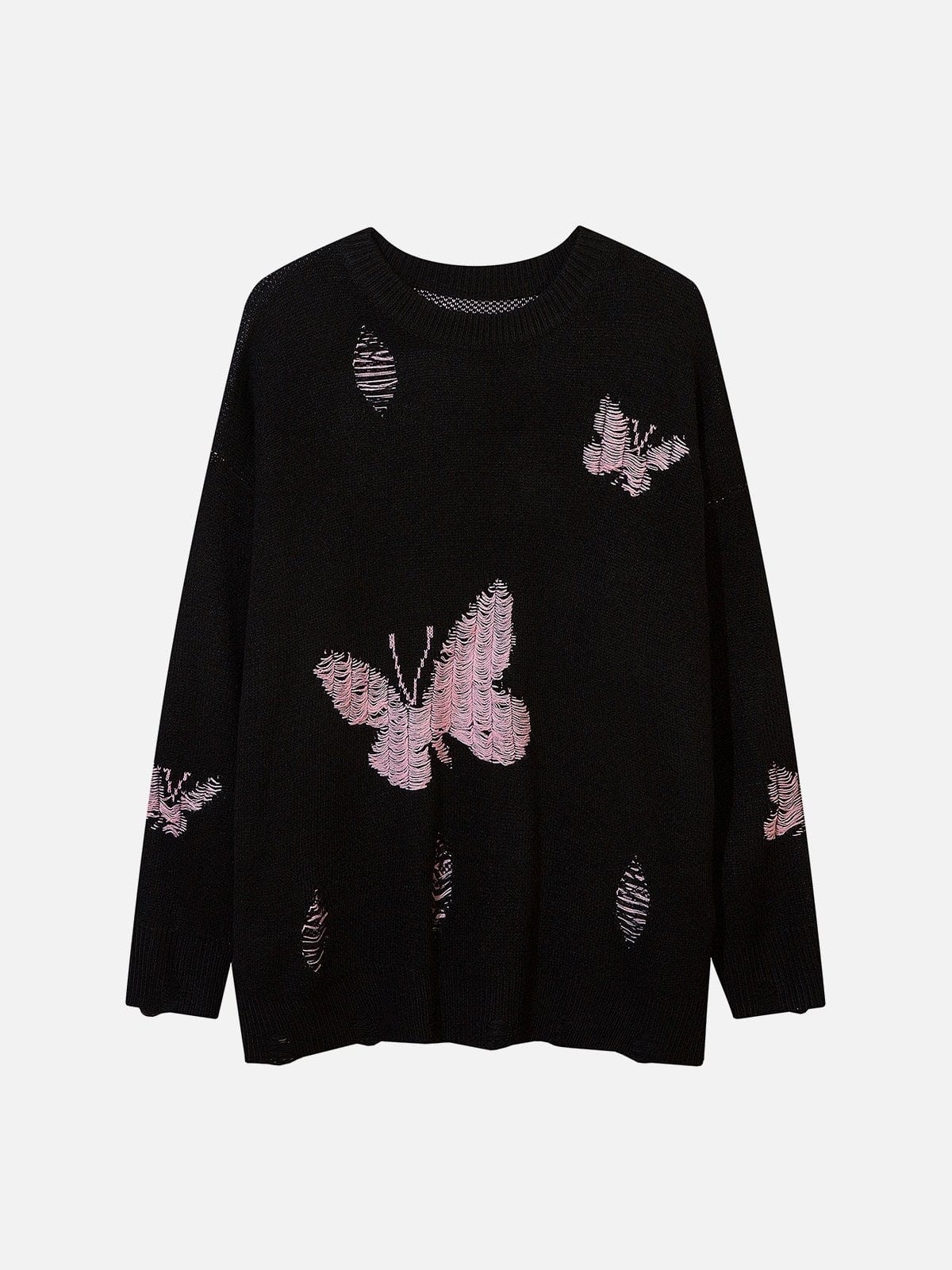 NEV Butterfly Jacquard Holes Sweater