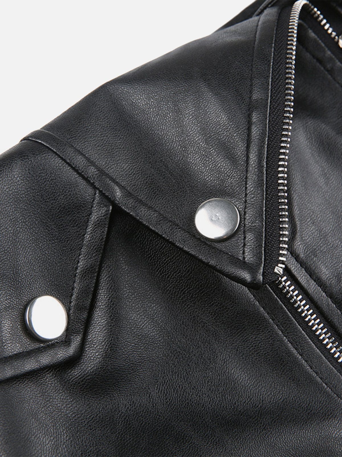 NEV Faux Leather Multi-Zip Vest