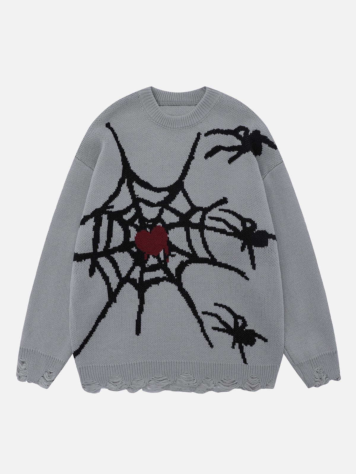 NEV Heart Spider Jacquard Sweater
