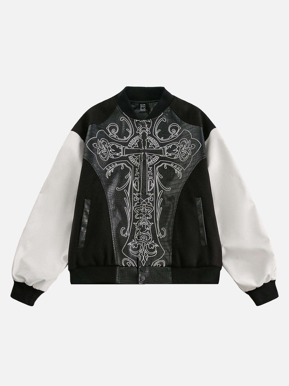 NEV Embroidery Crucifix Patchwork Jacket