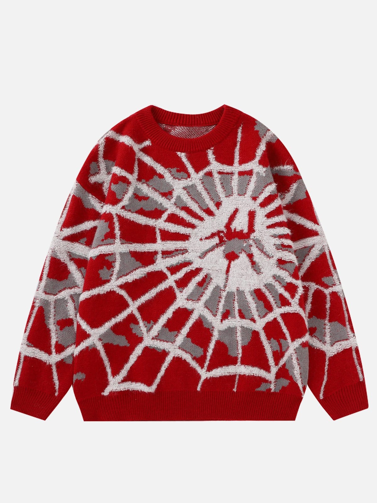 NEV Fleece Spider Web Crafted Sweater