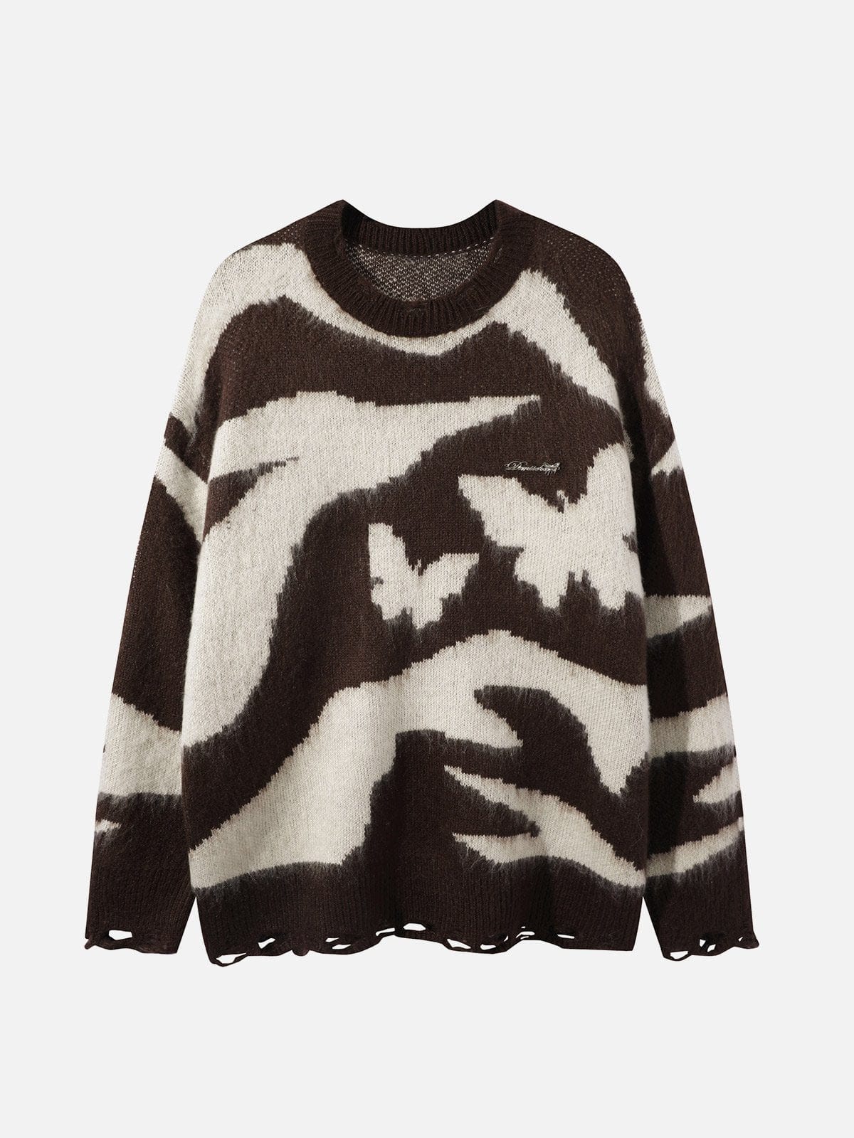 NEV Butterfly Jacquard Mohair Sweater