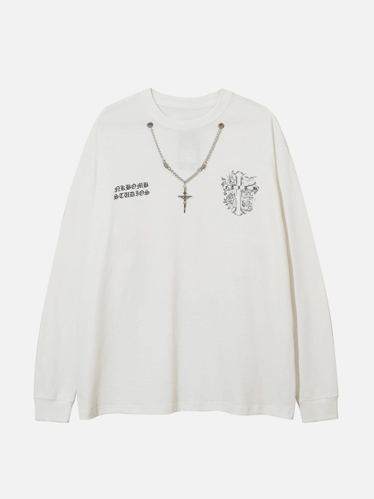 NEV Chain Cross-Print Sweatshirt