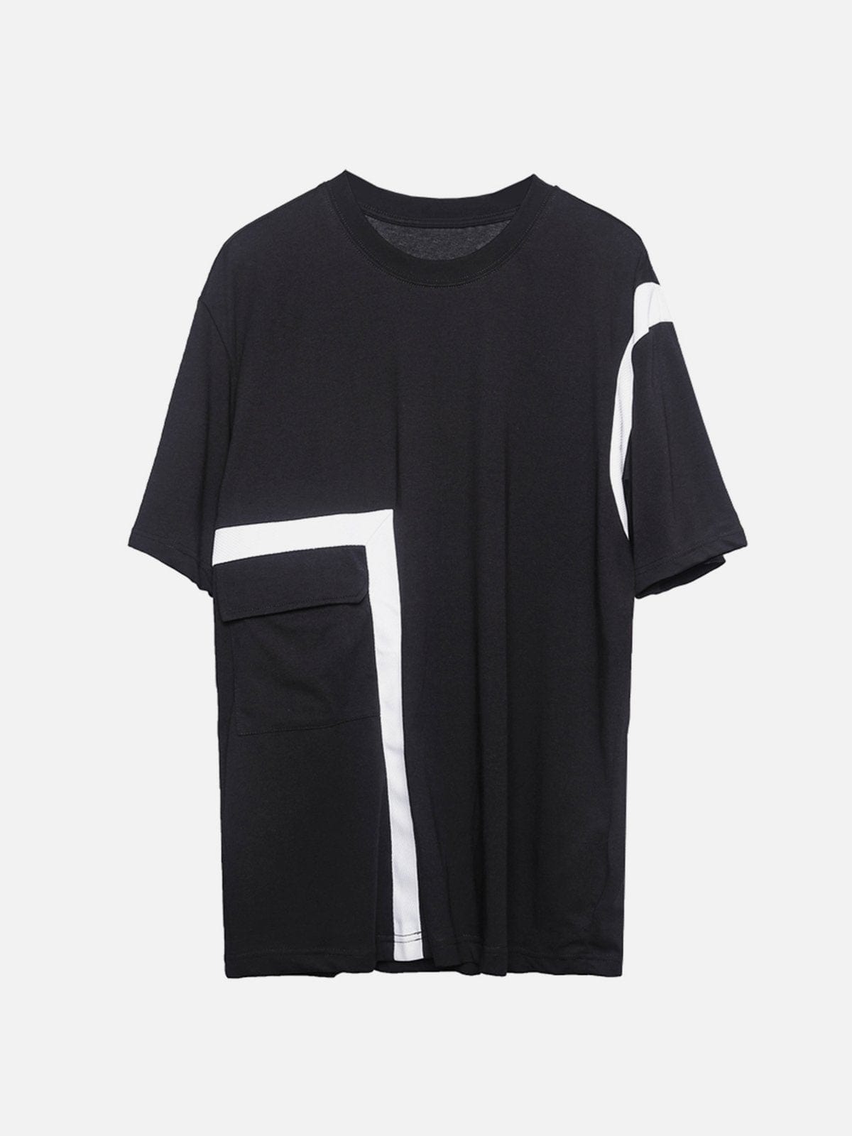NEV Functional Stripe Patchwork Tee